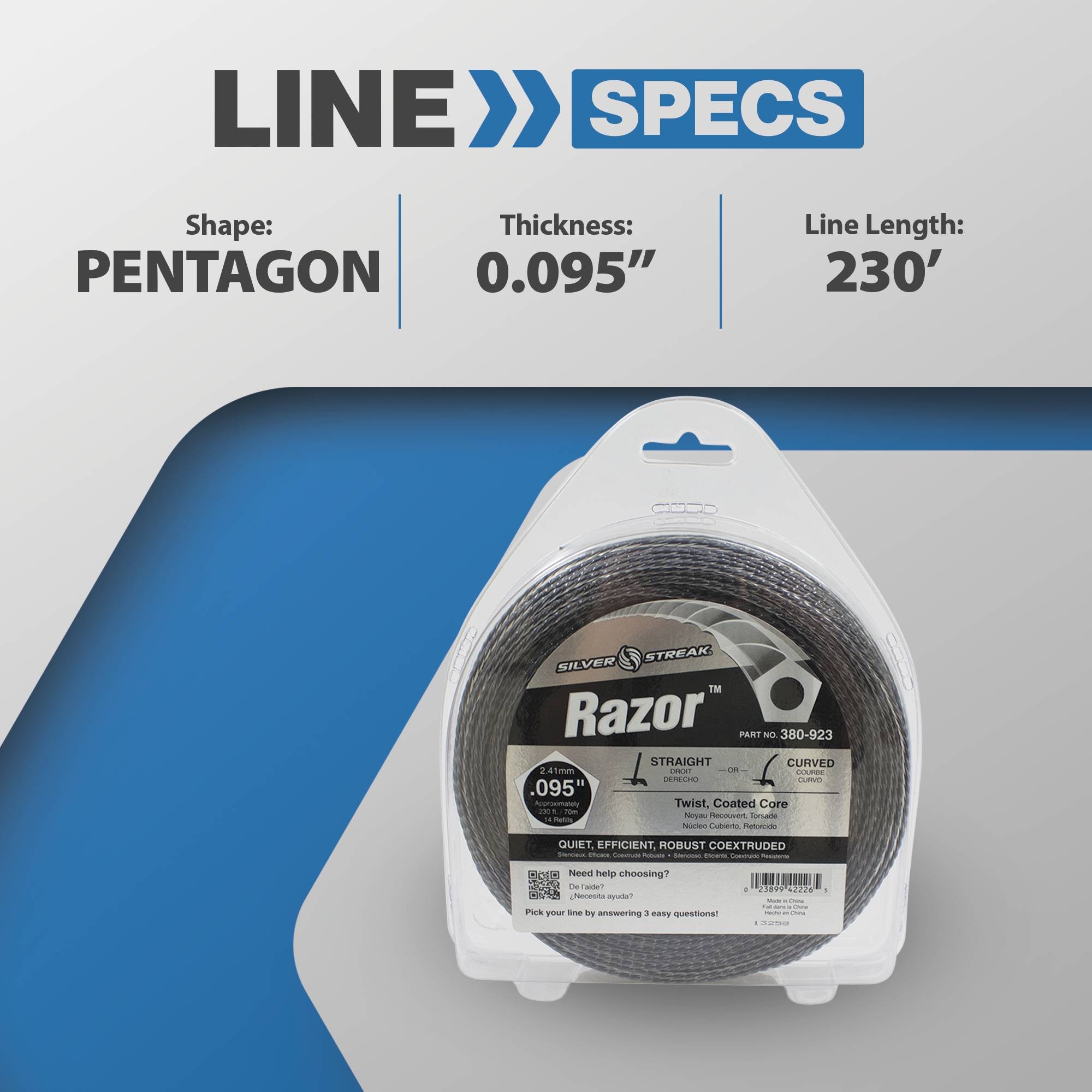 New Silver Streak Razor Trimmer Line for .095 1 lb. Donut, 380-923