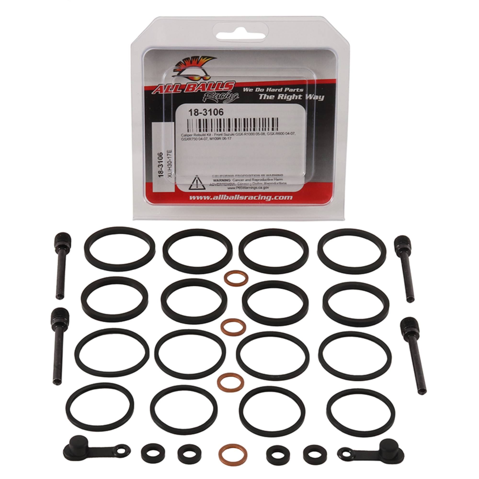 All Balls Front Caliper Rebuild Kit 18-3106 for Suzuki GSX-R 1000 05-08