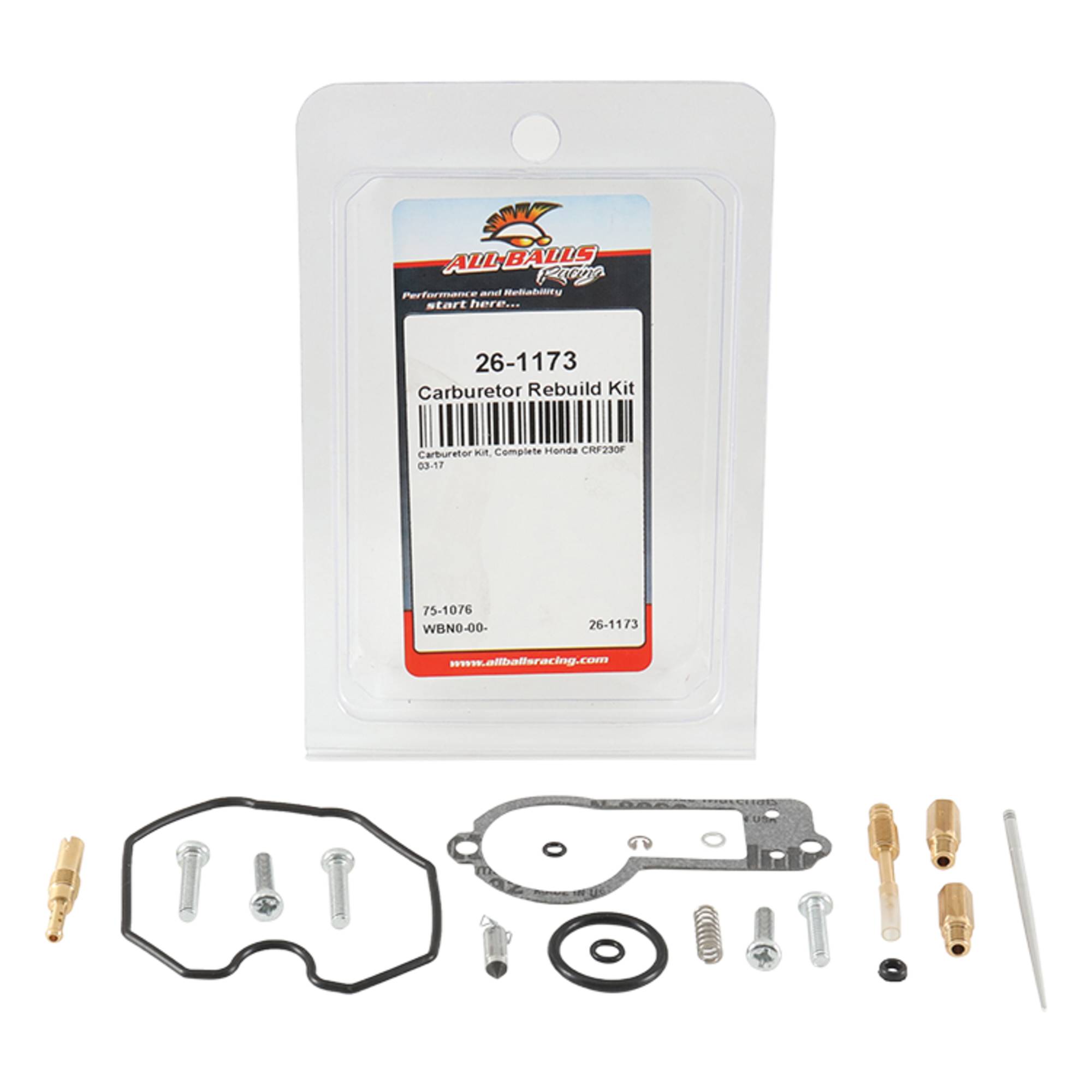 All Balls Carburetor Rebuild Kit 26-1173 for Honda CRF 230 F 03-17