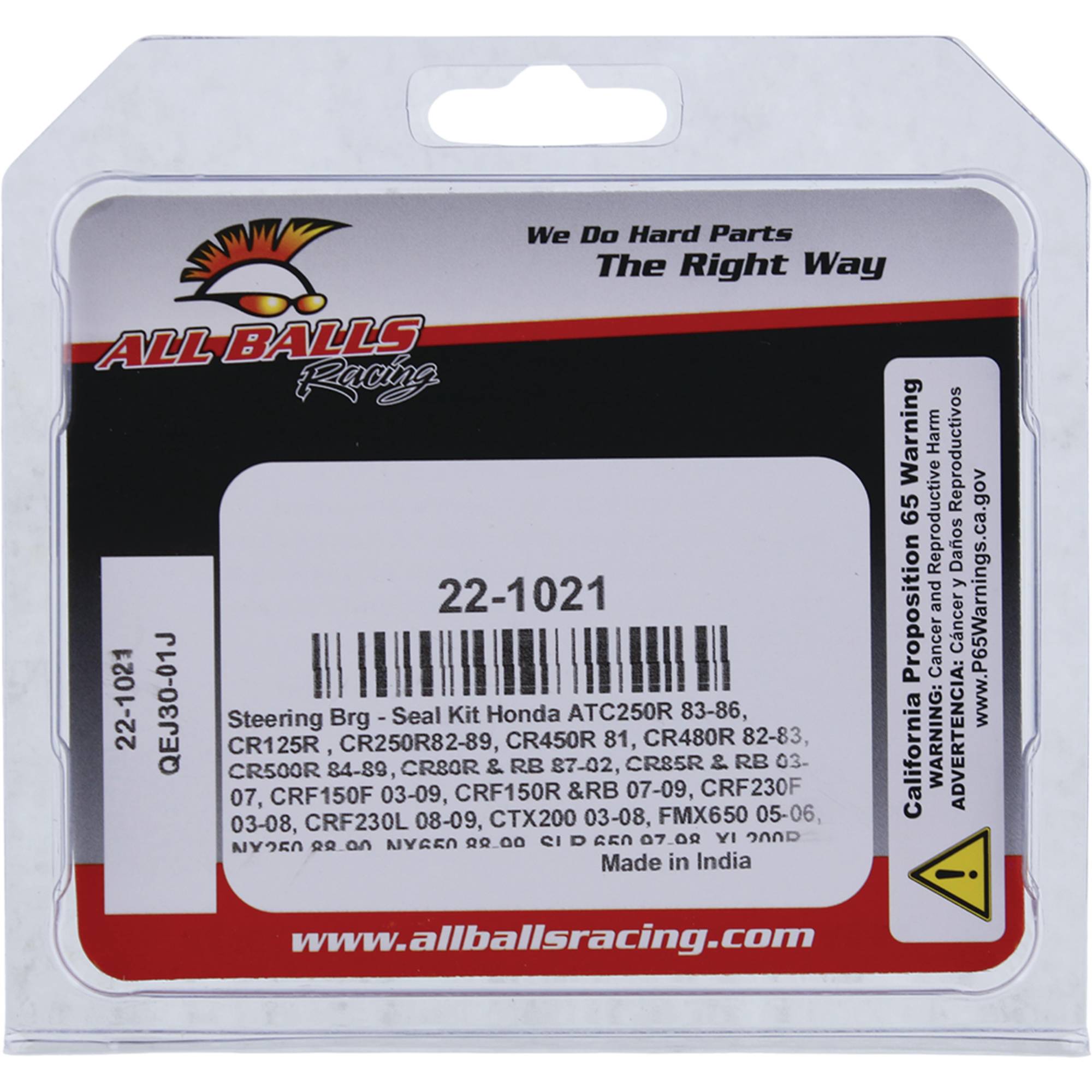 All Balls Steering Stem Bearing Seal Kit for Honda Montesa
