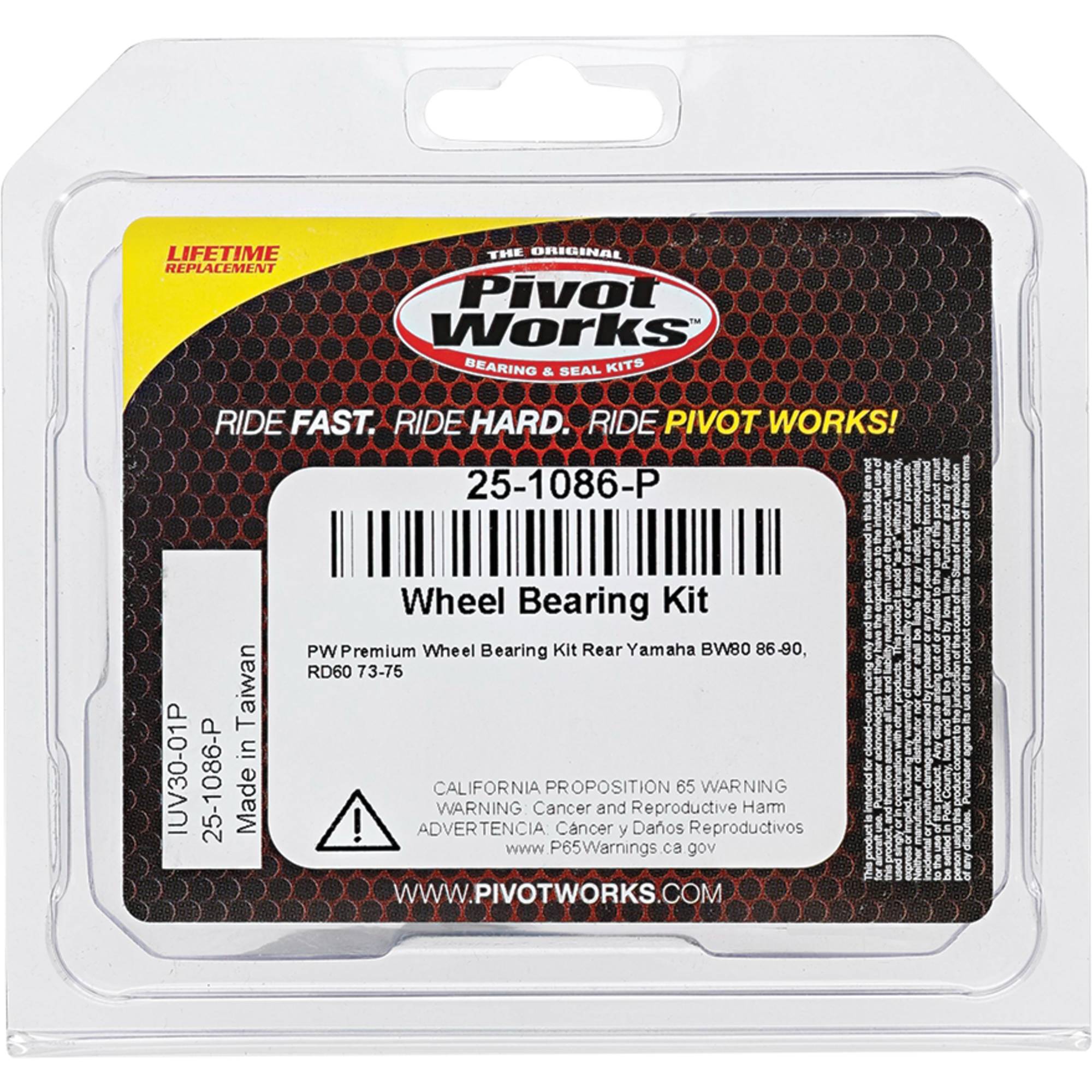 Wheel Bearing Kit Premium Bearings For Yamaha BW80 1986-1990; 25-1086-P