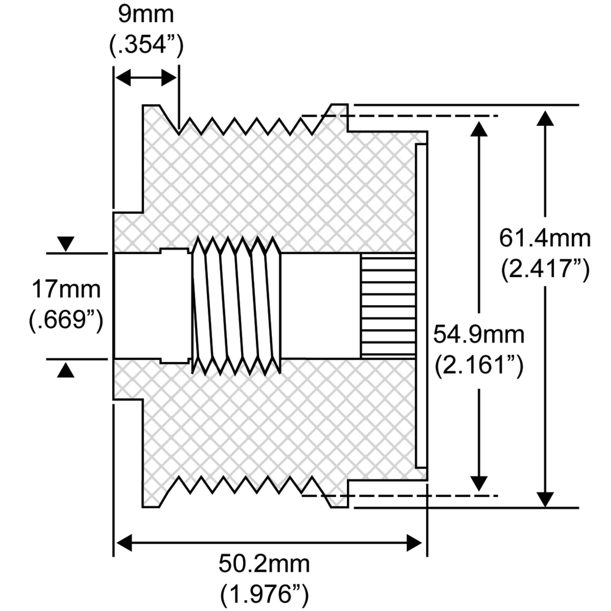 Pulley For Toyota 27415-0W040, 27415-0W040A, 27415-0W040B 207-52004