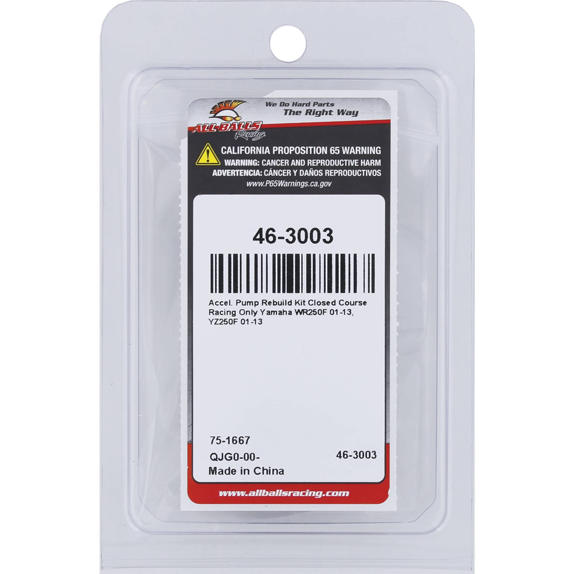 All Balls Accelerator Pump Rebuild Kit for Yamaha WR250F 01-03, YZ250F 01-13
