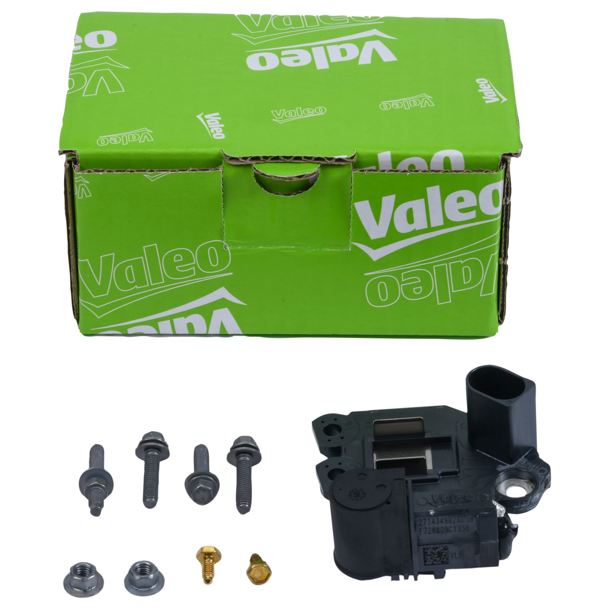 New Regulator for Valeo; 12V, B-Circuit; Term ID: Negative; w/ Brush Holder