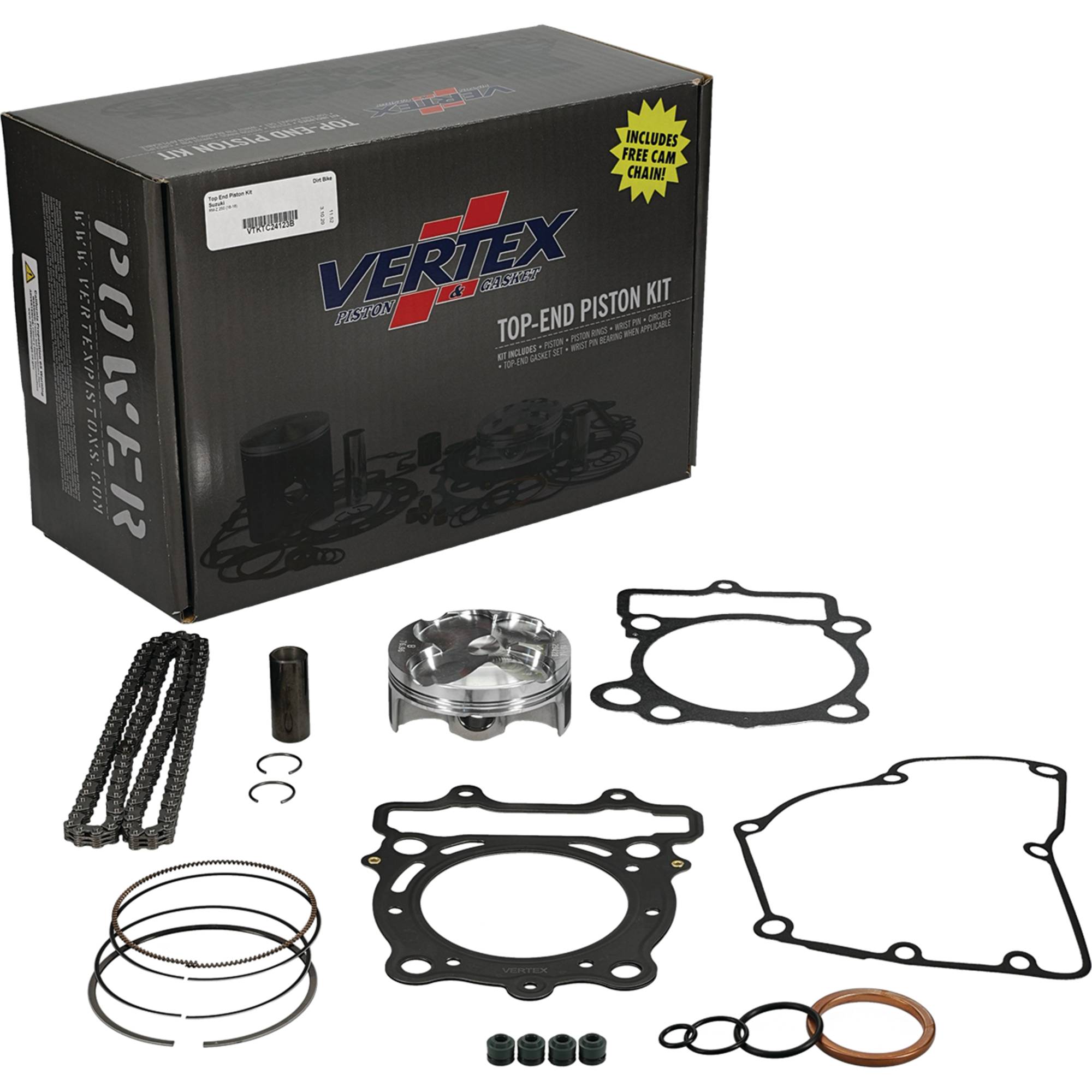 Vertex Top End Piston Kit VTKTC24123B for Suzuki RM-Z 250 2016-2018