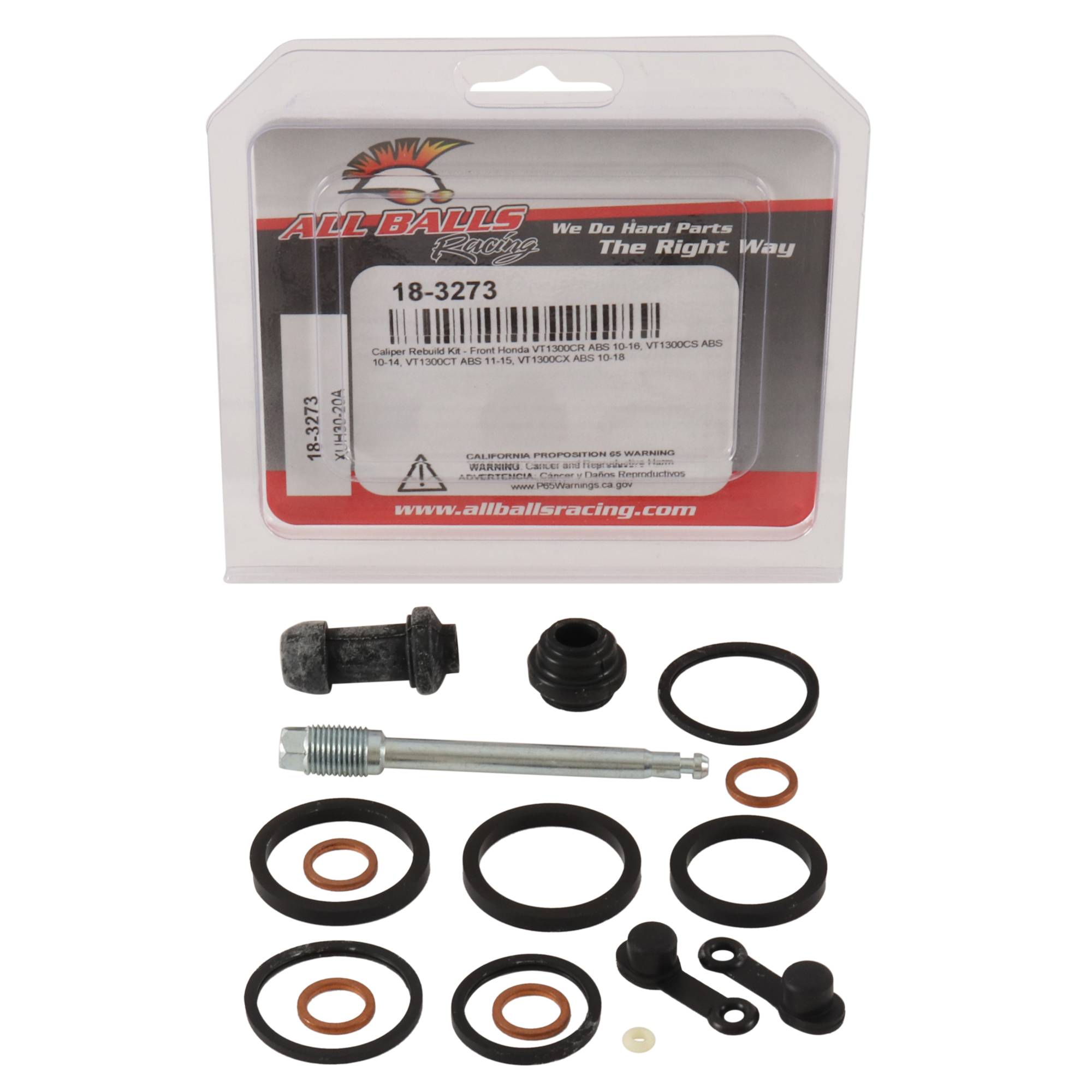 All Balls Front Caliper Rebuild Kit 18-3273 for Honda VT 1300 CR ABS 16