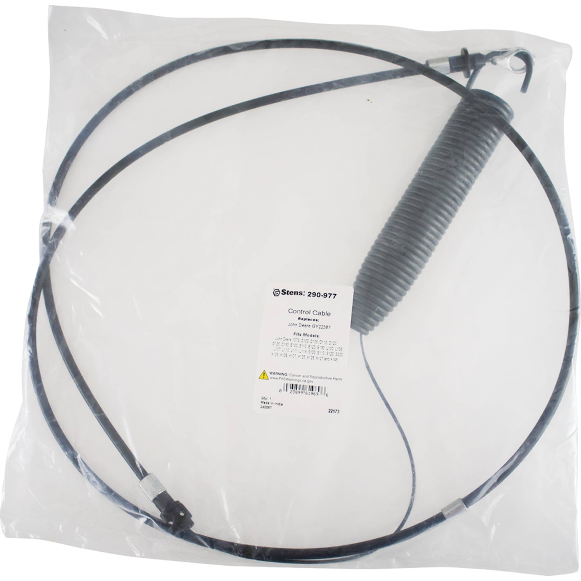 Control Cable For John Deere 107S, D100, D105, D110, D120, D125, D130; 290-977