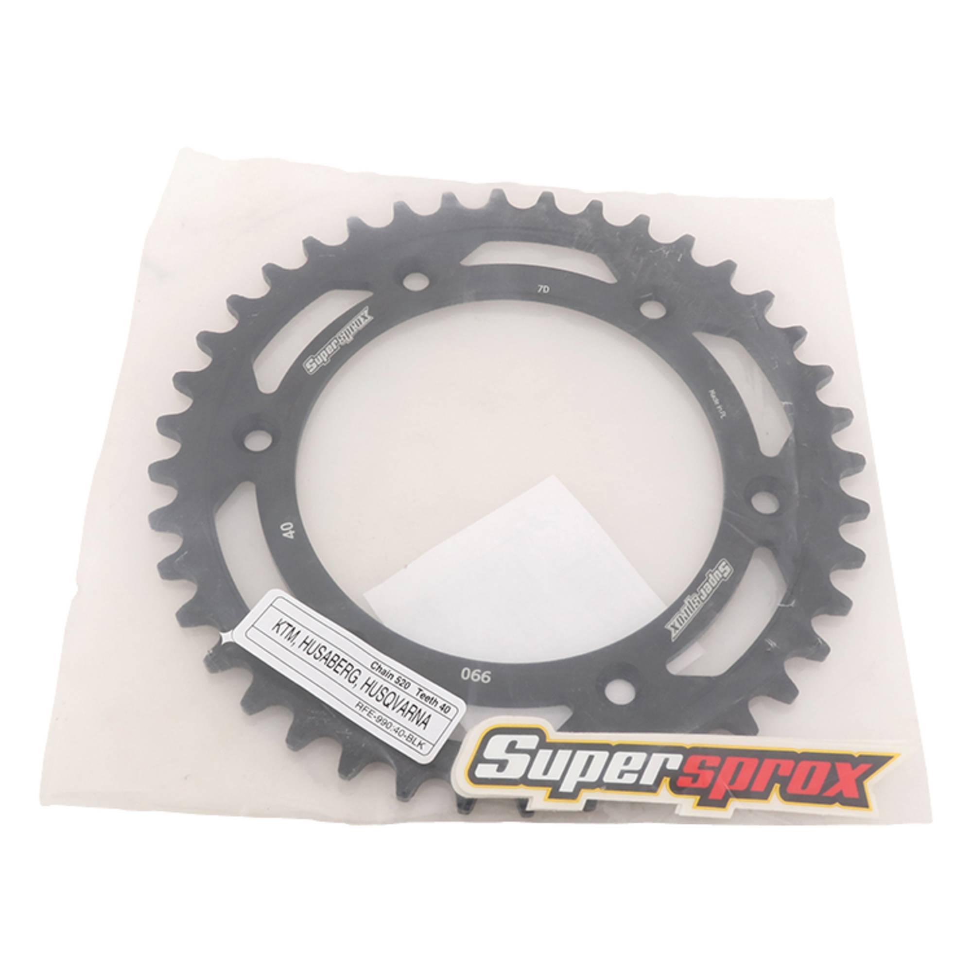 Steel Sprocket Blk For Hochberg  390FE 2010-2011, 450FC 2004-05; RFE-990-40-BLK