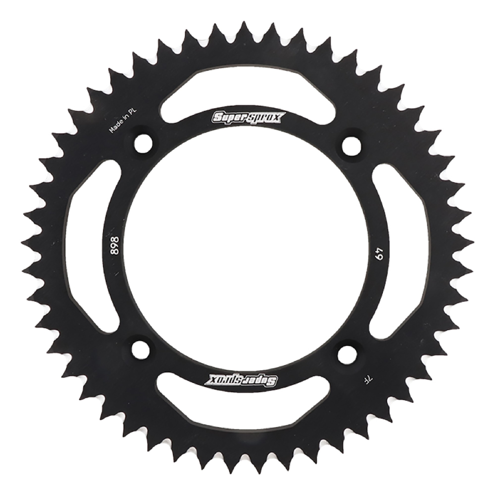 Alloy Sprocket Blk For KTM 105 SX 2004-2011, 105 XC 2008-2009; RAL-898-49-BLK
