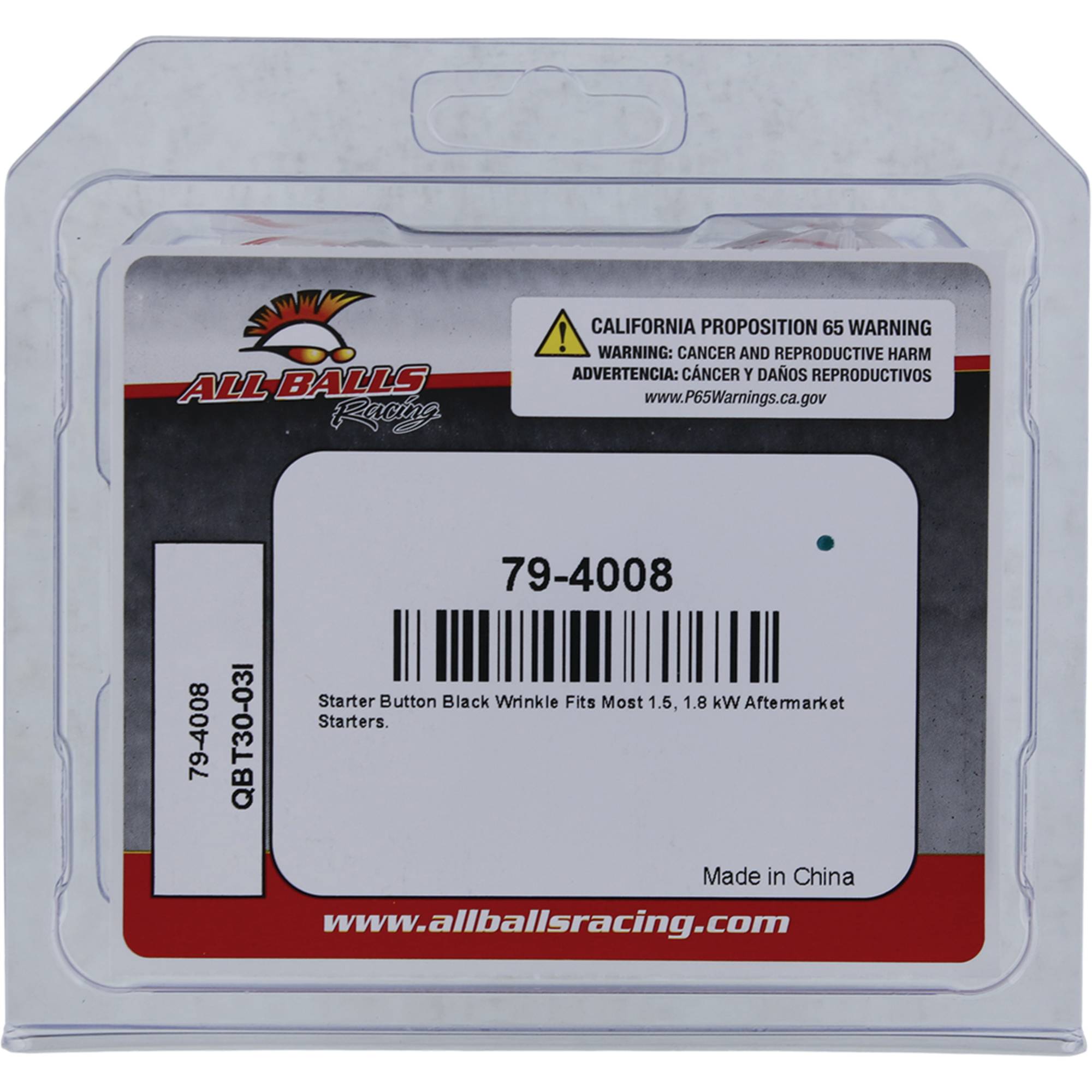 Str Button Black Wrinkle 1.5 1.8 kW; 79-4008
