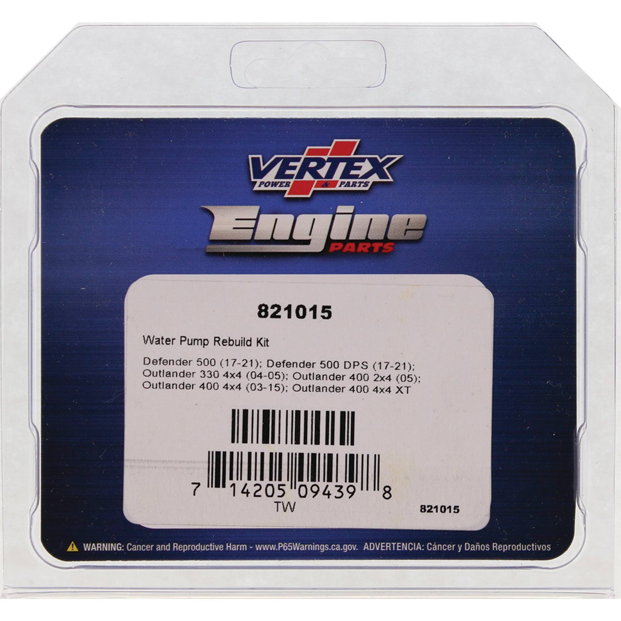 Water Pump Rebuild Kit For Can-Am Defender 500 DPS 2017-2021; 821015