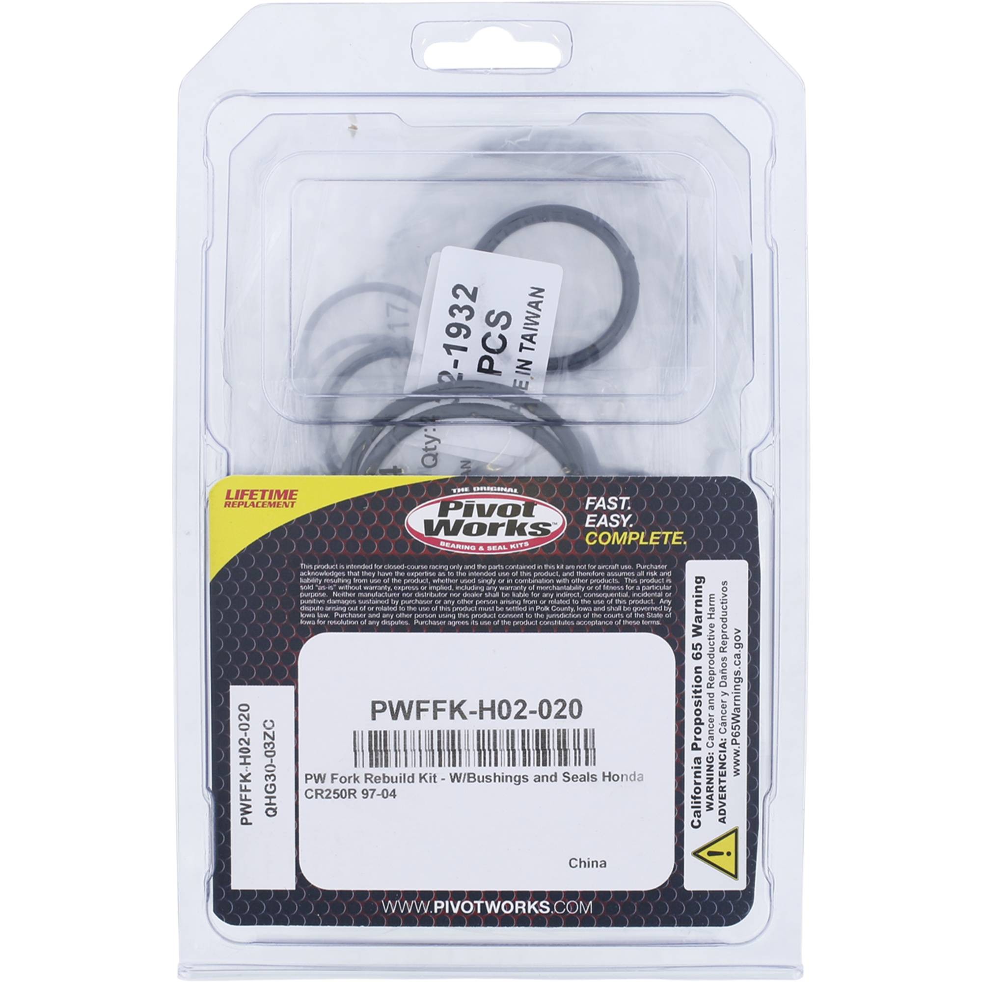 PW-Fork Rebuild Kit For Honda CR250R 1997-2004; PWFFK-H02-020