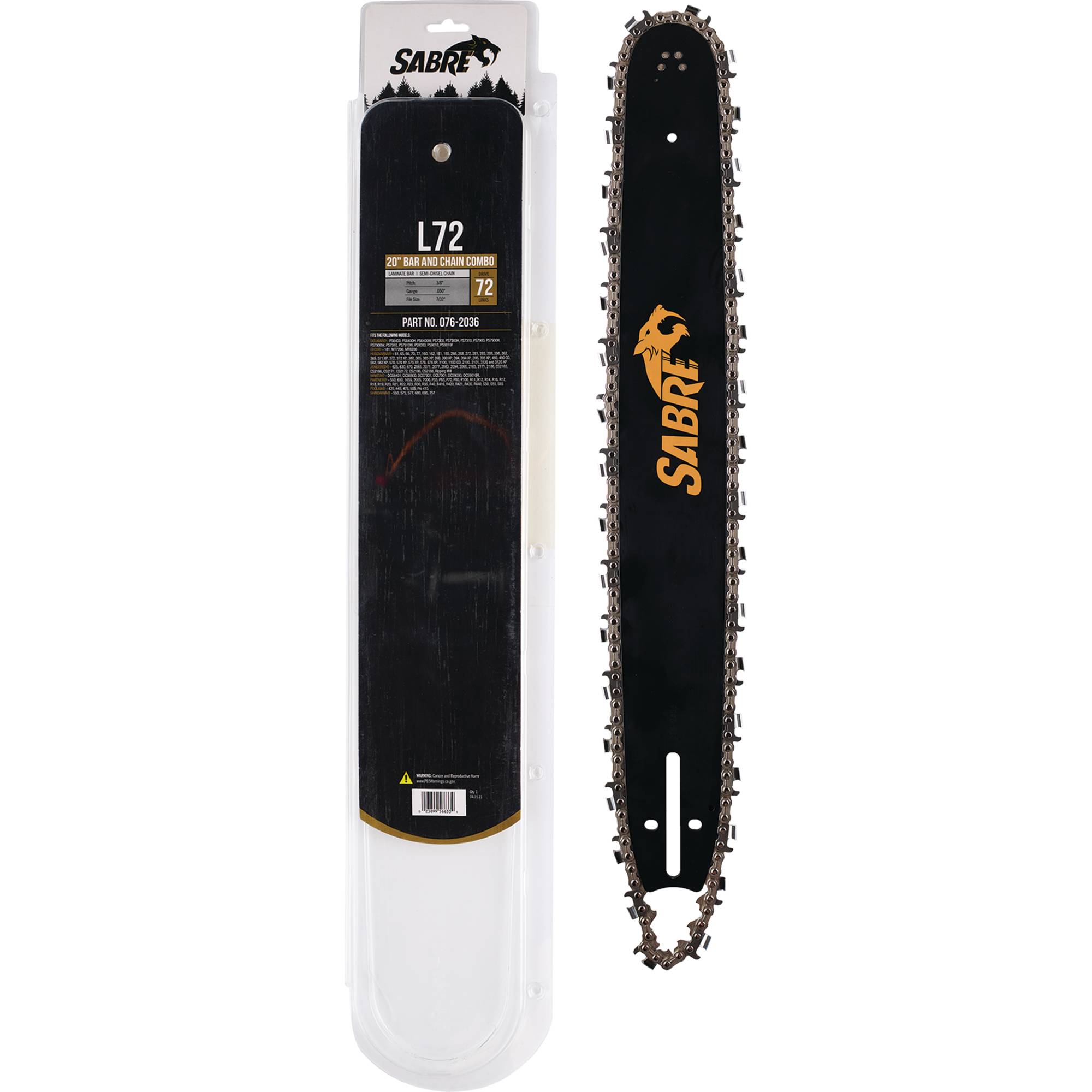 20" Bar and Chain Combo For Dolmar PS6400, PS6400H, PS6400W, PS7310 076-2036