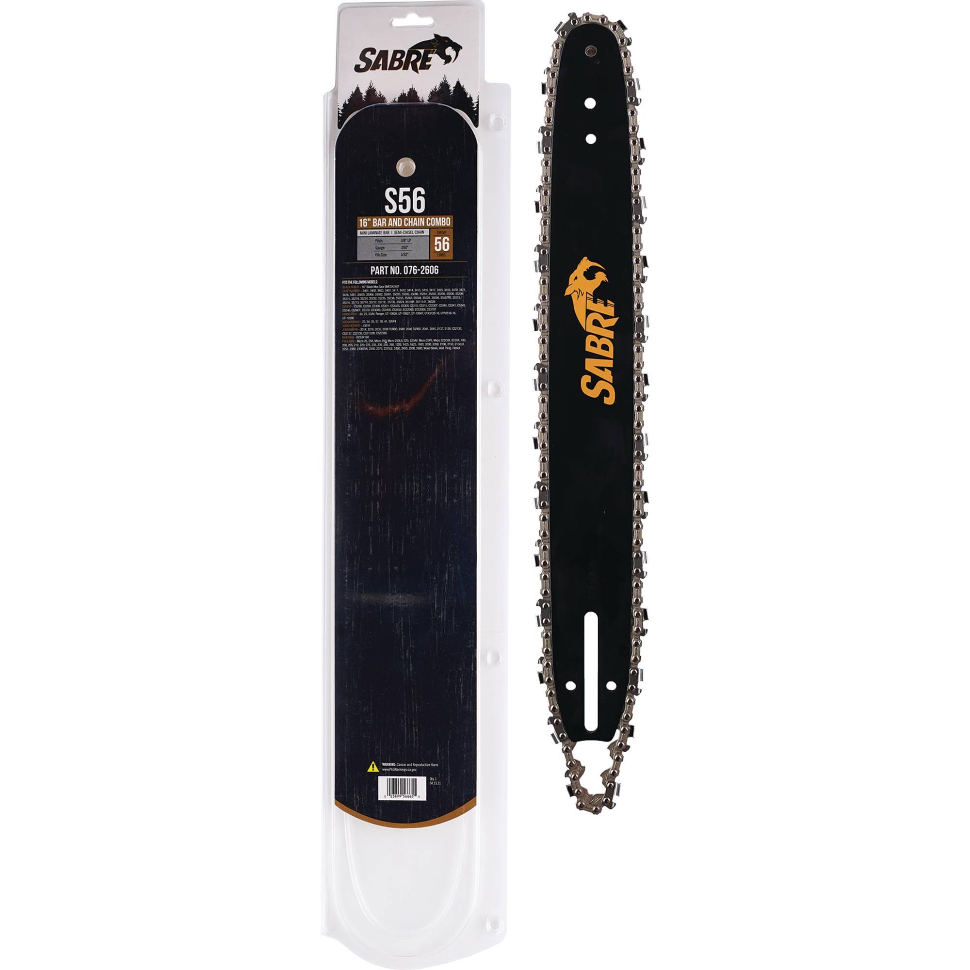 16" Bar and Chain Combo For Craftsman 3400, 3401, 3402, 3403, 3407 076-2606