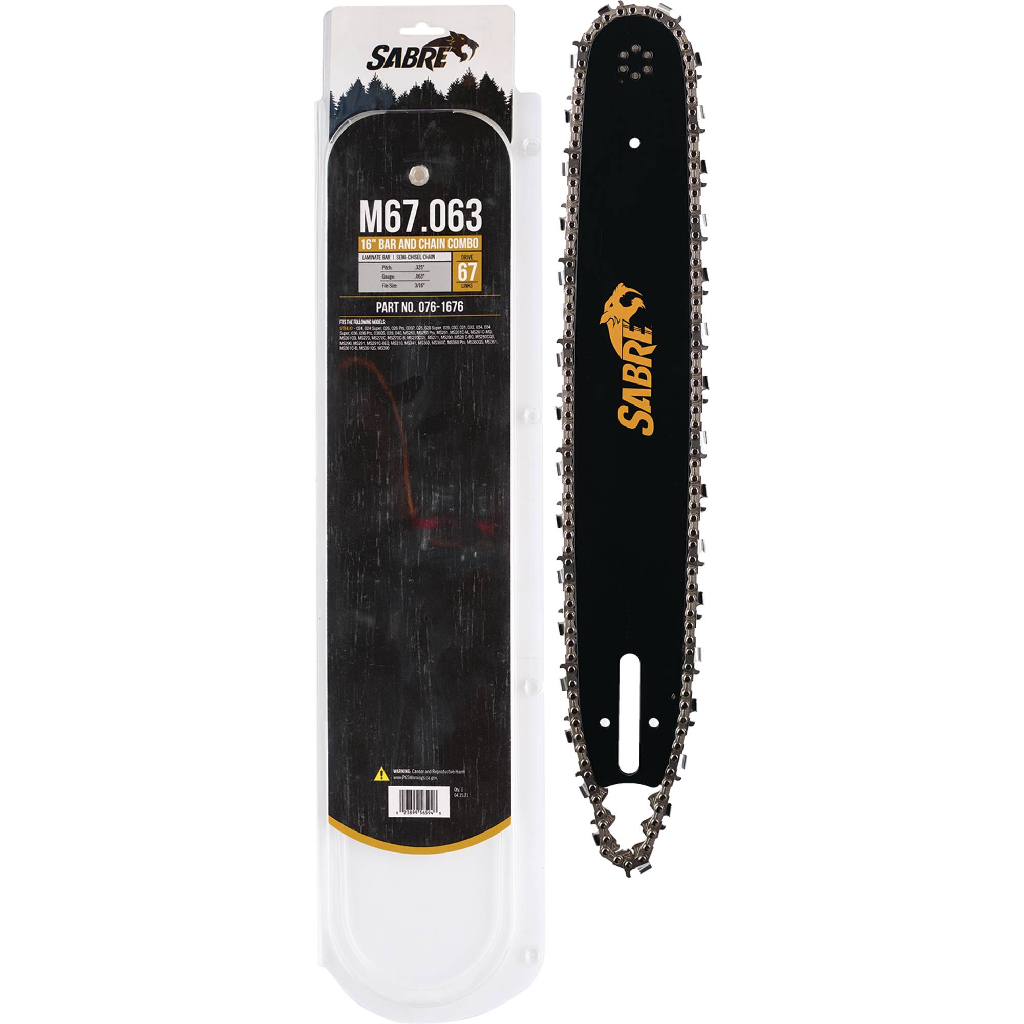 16" Bar and Chain Combo For Stihl 024, 024 Super, 026, 026 Pro, 026P 076-1676