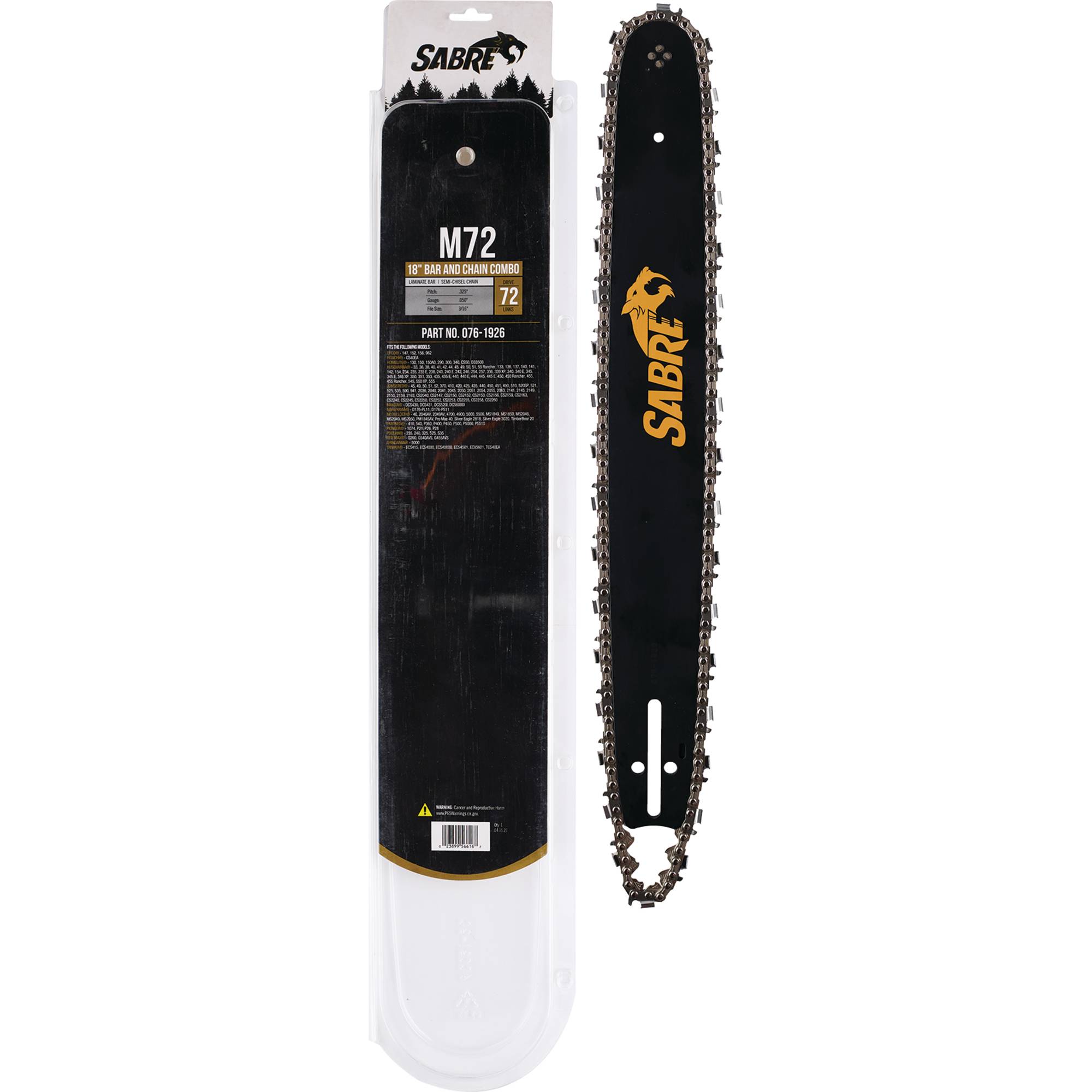 18" Bar and Chain Combo For Craftsman 35084 and 35201, Efco 147, 152 076-1926