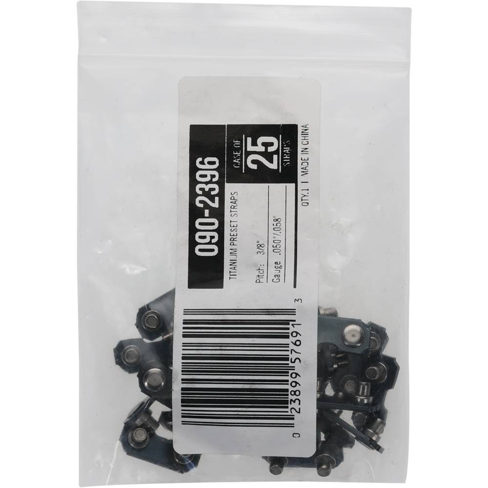 Titanium Preset Straps .050", .058" Chainsaw Gauge, 3/8" Pitch 43012 090-2396