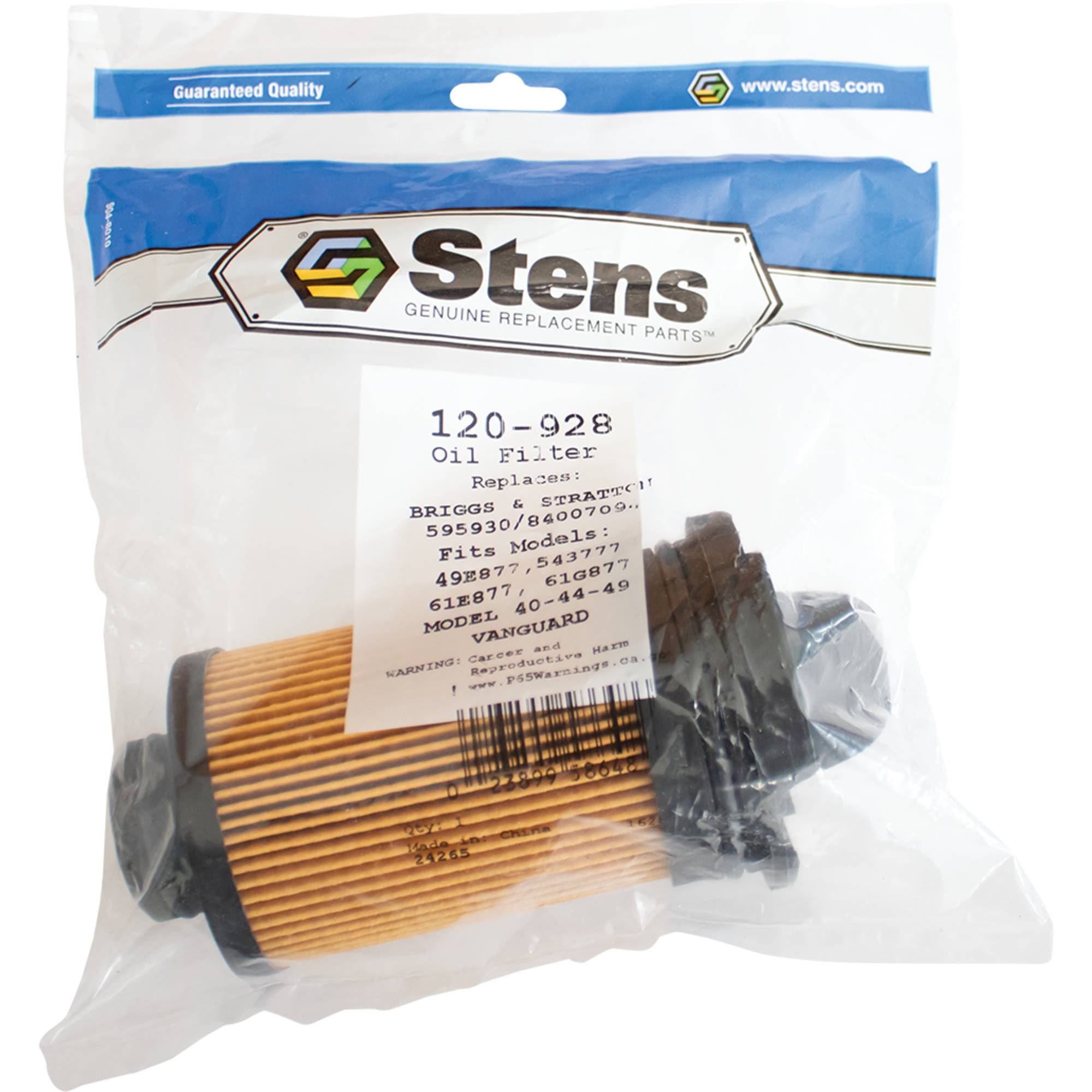 Oil Filter For Briggs & Stratton 49E877-0008-G1, 49E877-0009-G1 120-928