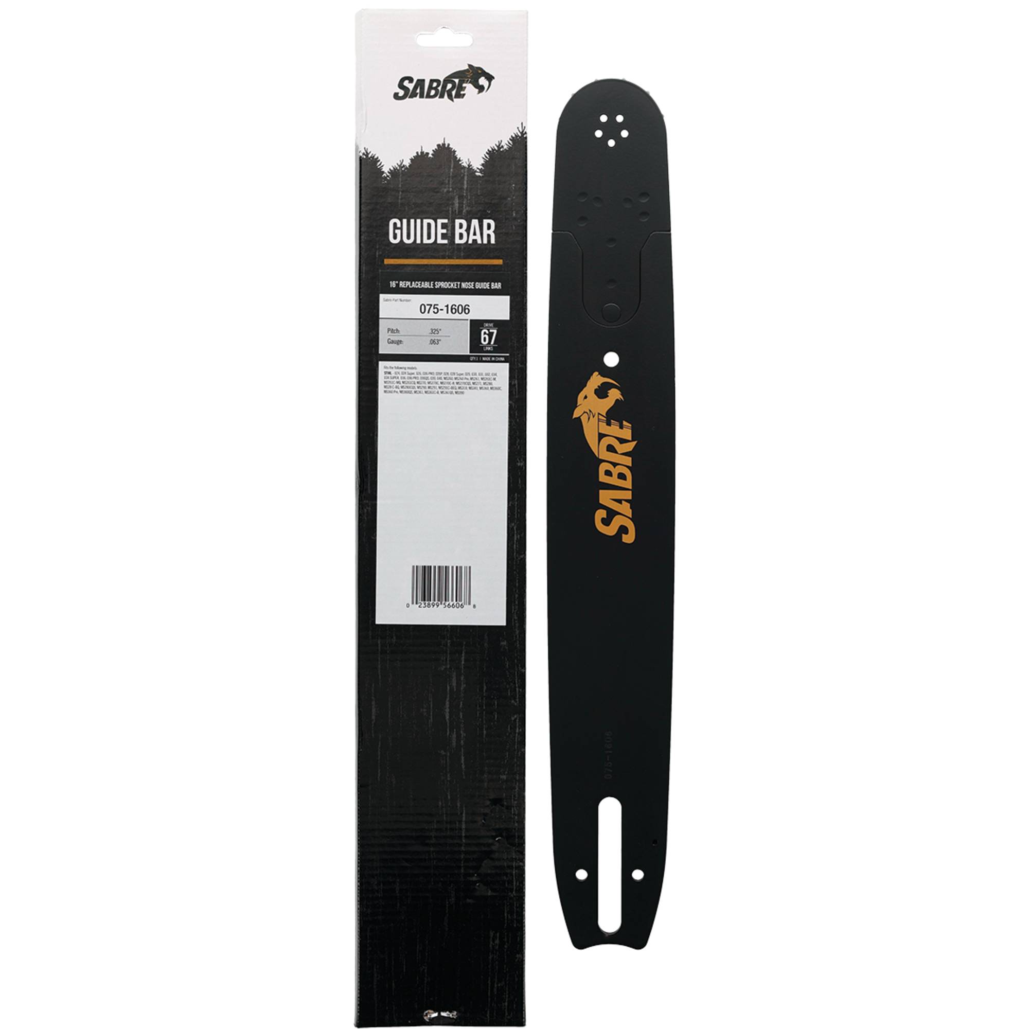 16" Replaceable Sprocket Nose Bar For Stihl 024, 024 Super, 026 PRO 075-1606
