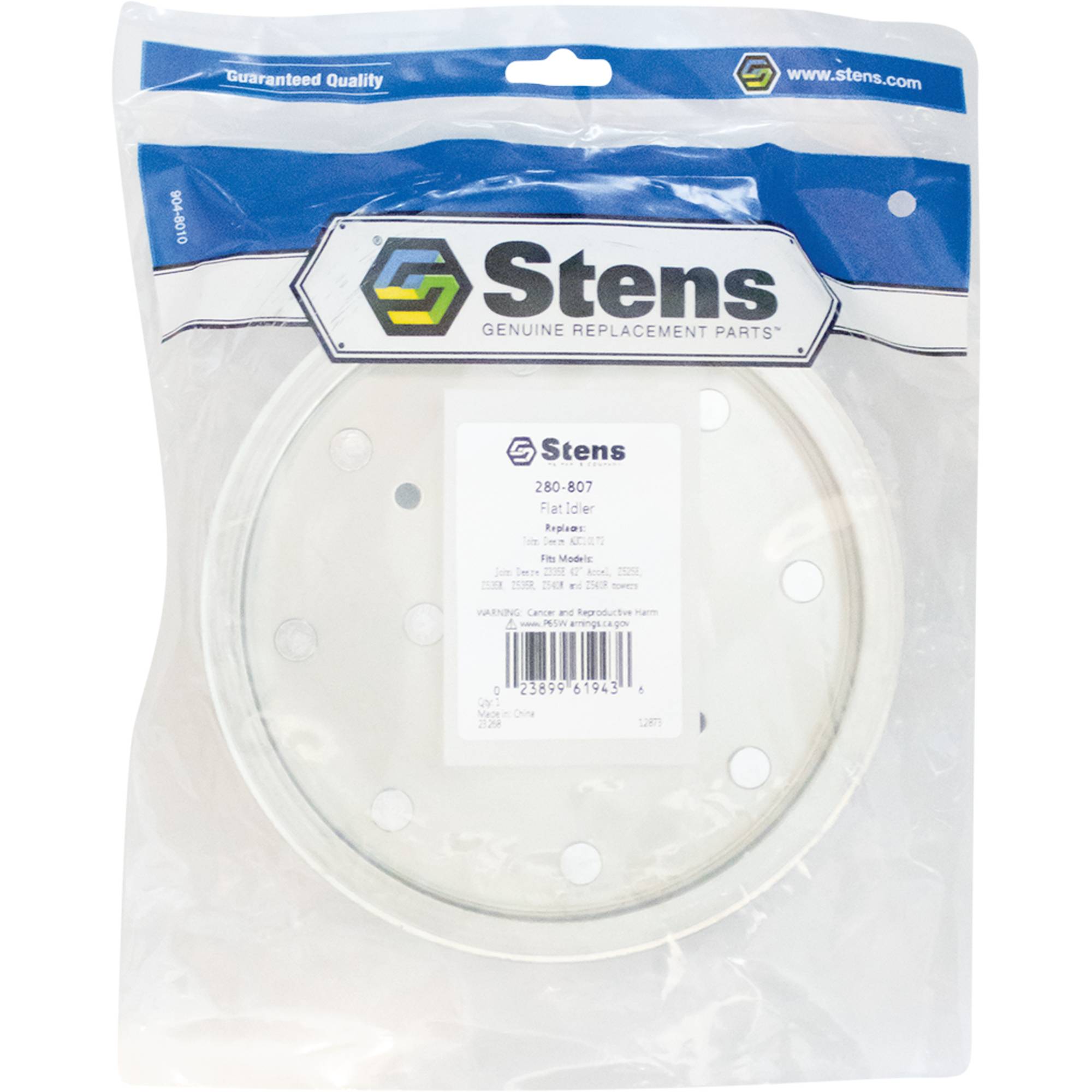 Flat Idler For John Deere Z335E 42" Accel, Z525E, Z535M, Z535R, Z540M 280-807