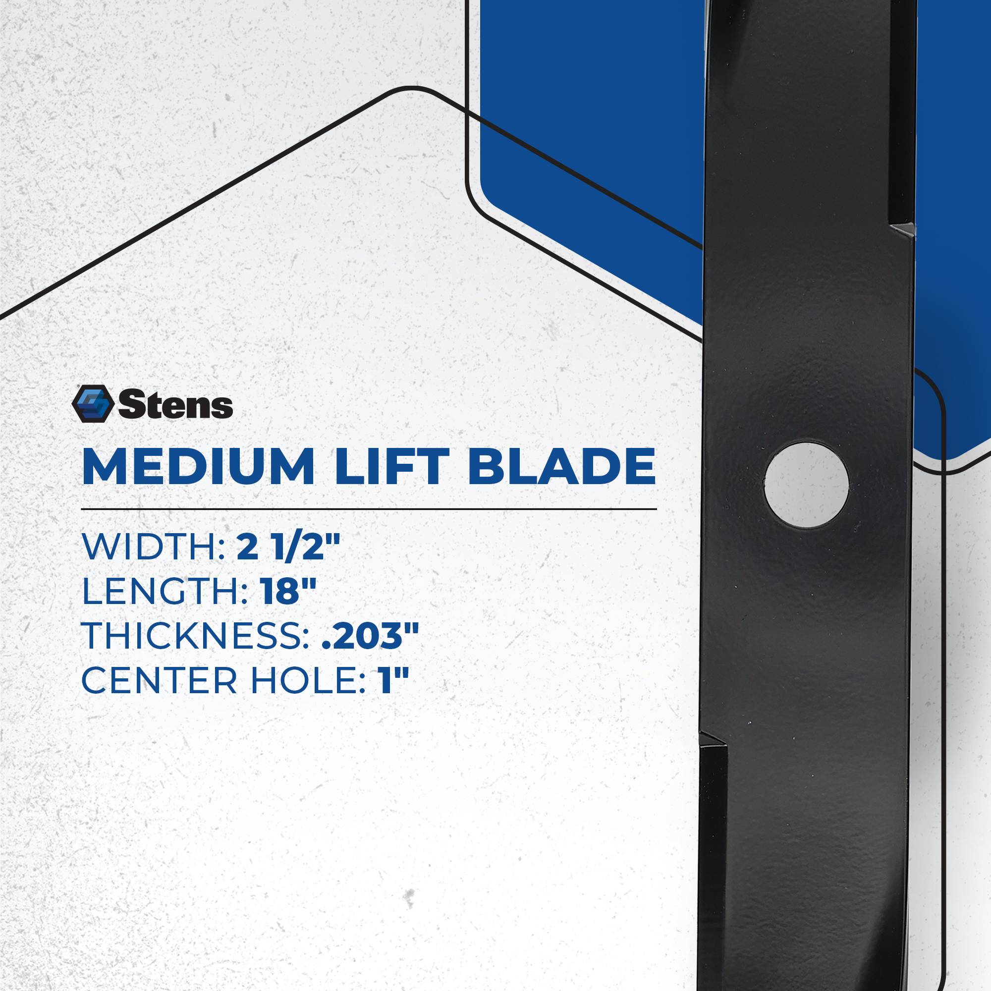 Medium-Lift Blade For Toro 18" Recycler 140-4859 18"Len, 2 1/2" Width 310-927