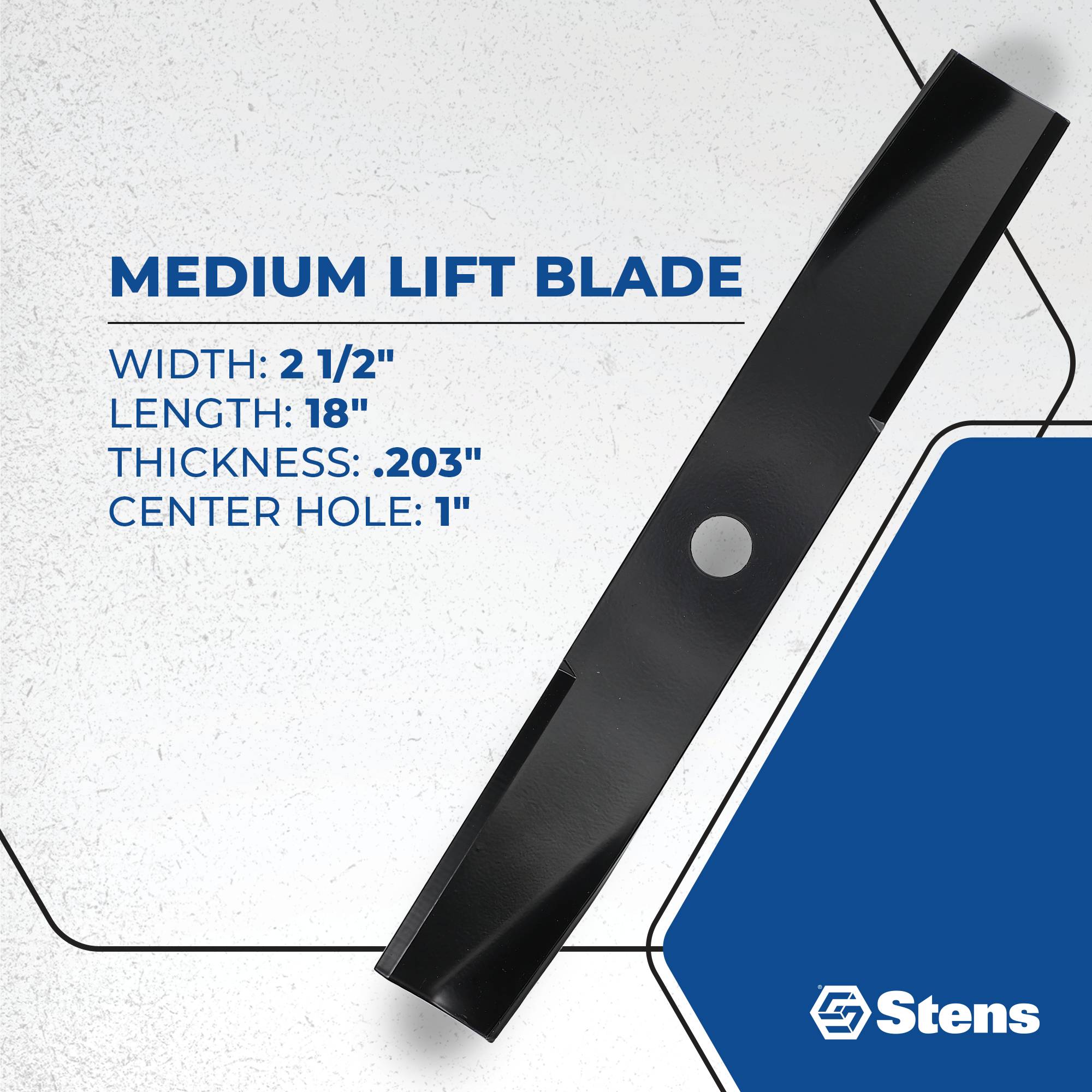 Medium-Lift Blade For Toro 18" Recycler 140-4859 18"Len, 2 1/2" Width 310-927