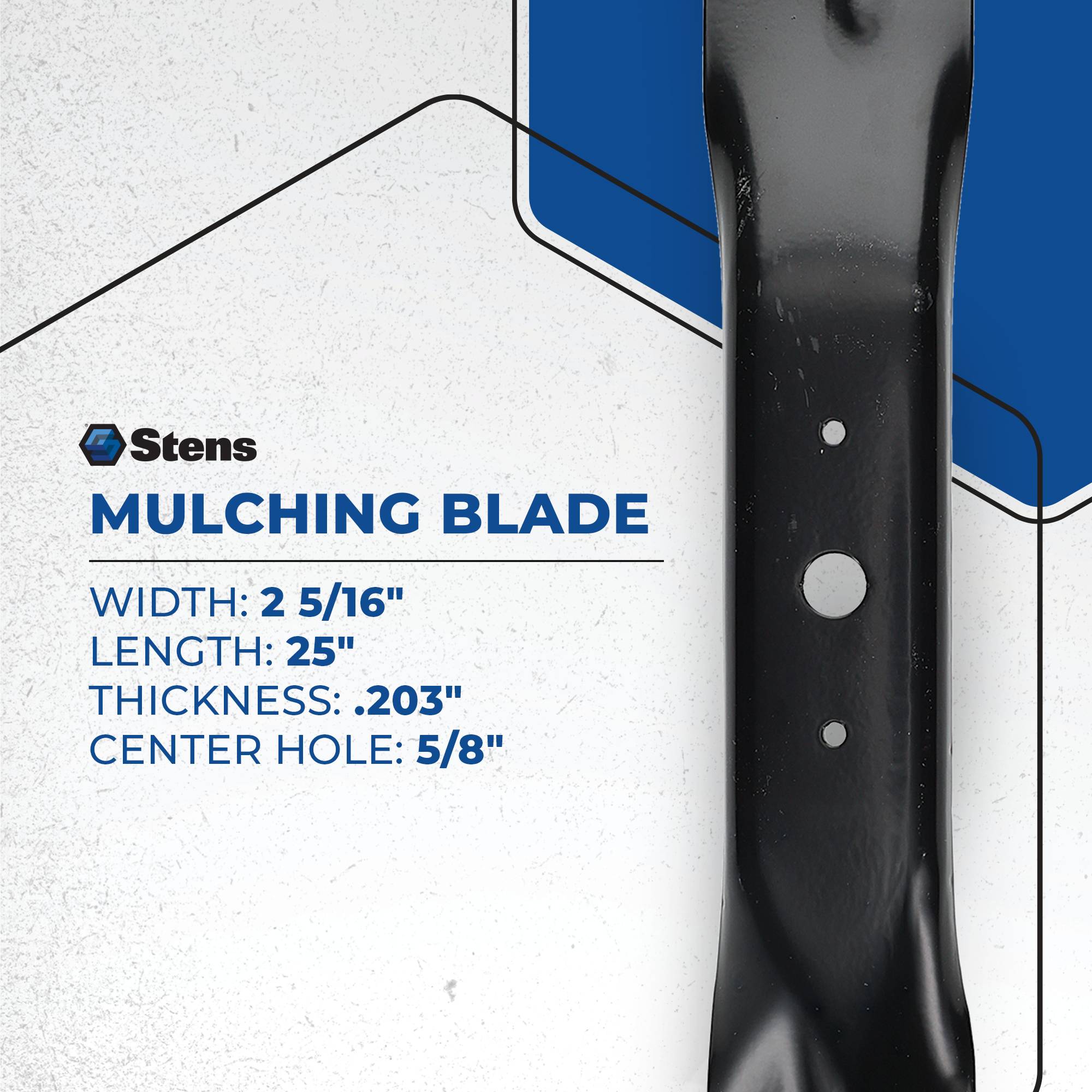 Mulching Blade For Walker DM48 Deck 7705-20 25" Length, 2 5/16" Width; 310-929