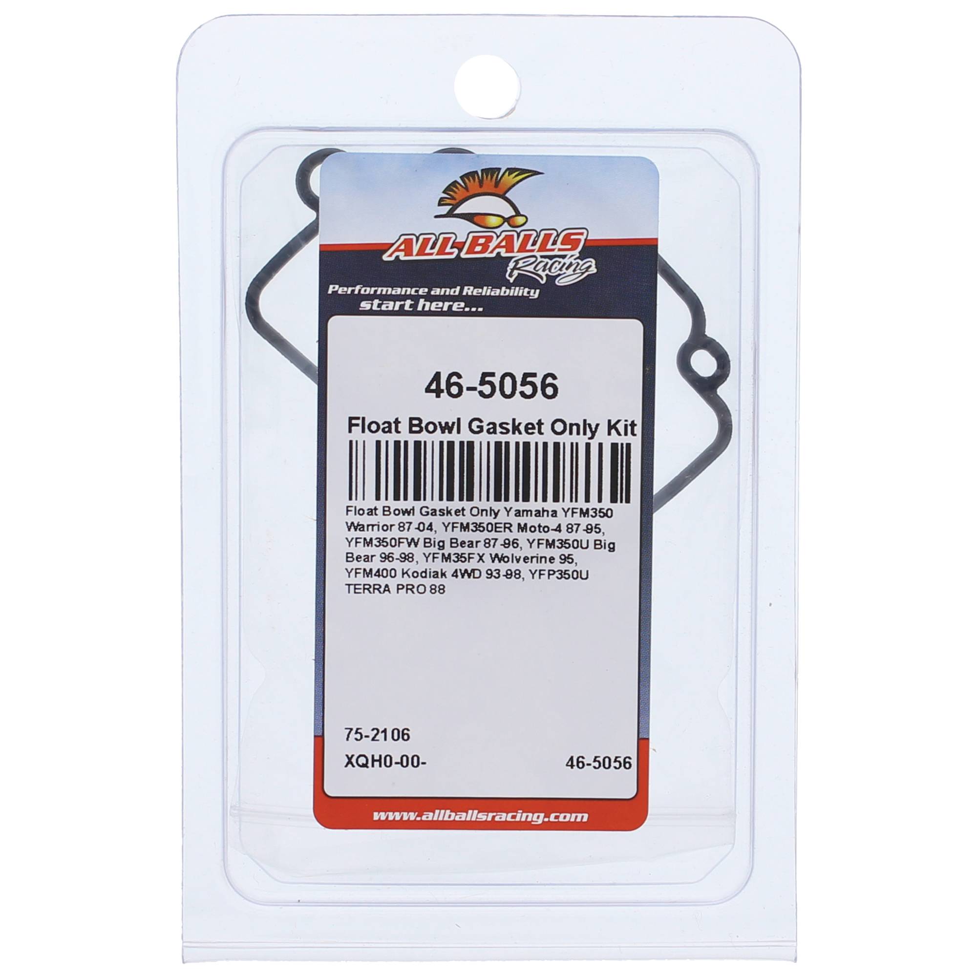 All Balls Float Bowl Gasket Only Kit (46-5056) for Yamaha YFP350U TERRA PRO 88