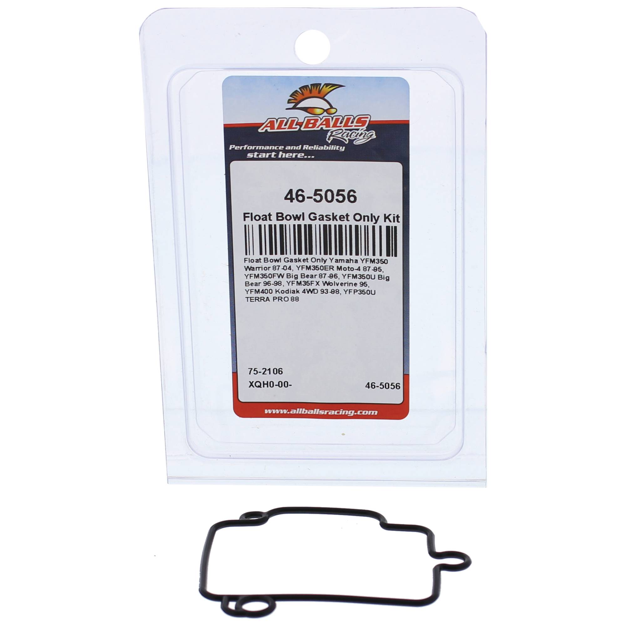 All Balls Float Bowl Gasket Only Kit (46-5056) for Yamaha YFP350U TERRA PRO 88