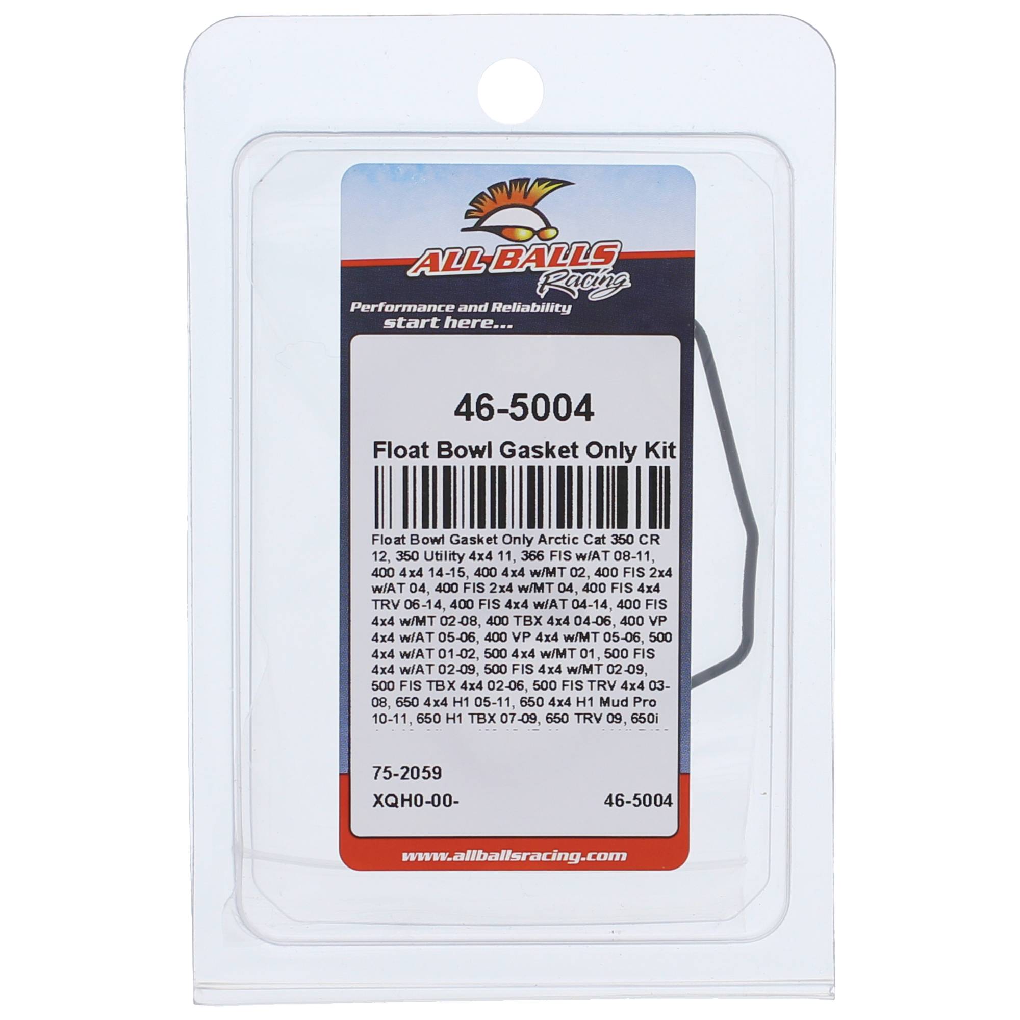 All Balls Float Bowl Gasket Only Kit (46-5004) for Arctic Cat 500 4x4 w/AT 01-02