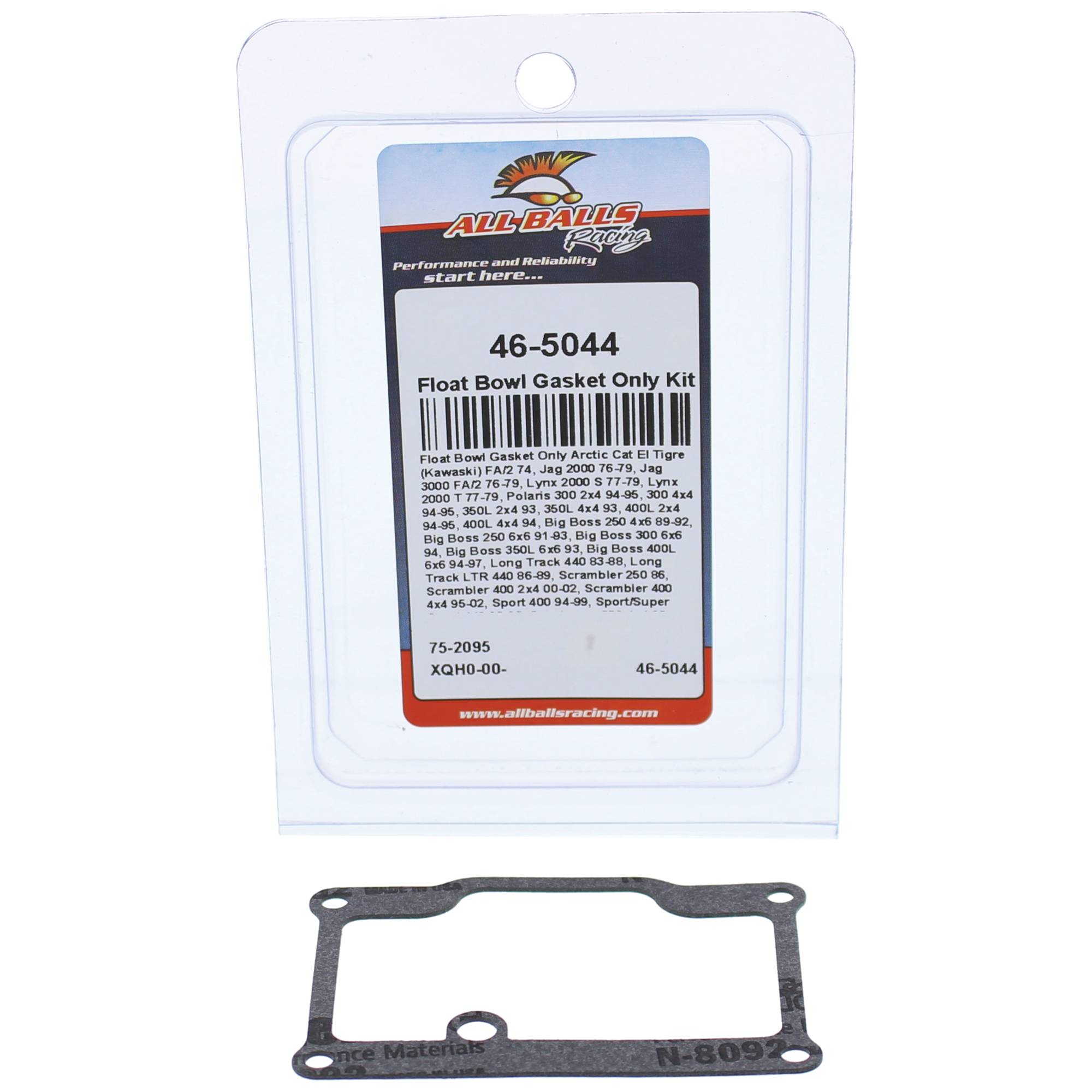 All Balls Float Bowl Gasket Only Kit (46-5044) for Arctic Cat Lynx 2000 T 77-79