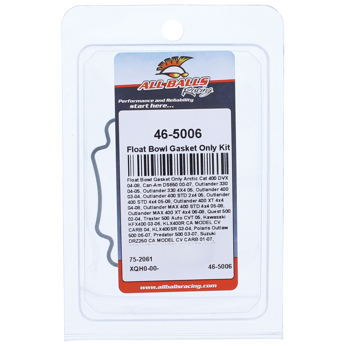 All Balls Float Bowl Gasket Only Kit (46-5006) for Polaris Outlaw 500 06-07