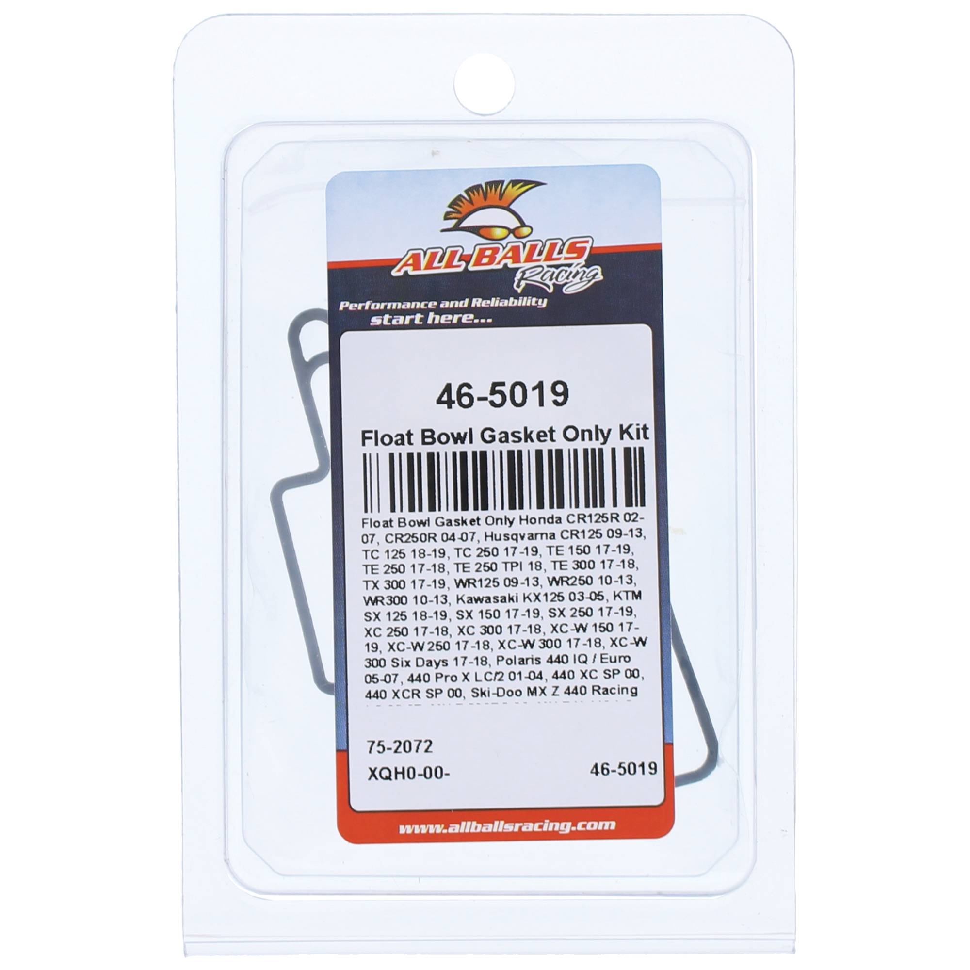 All Balls Float Bowl Gasket Only Kit (46-5019) for Polaris 440 IQ / Euro 05-07