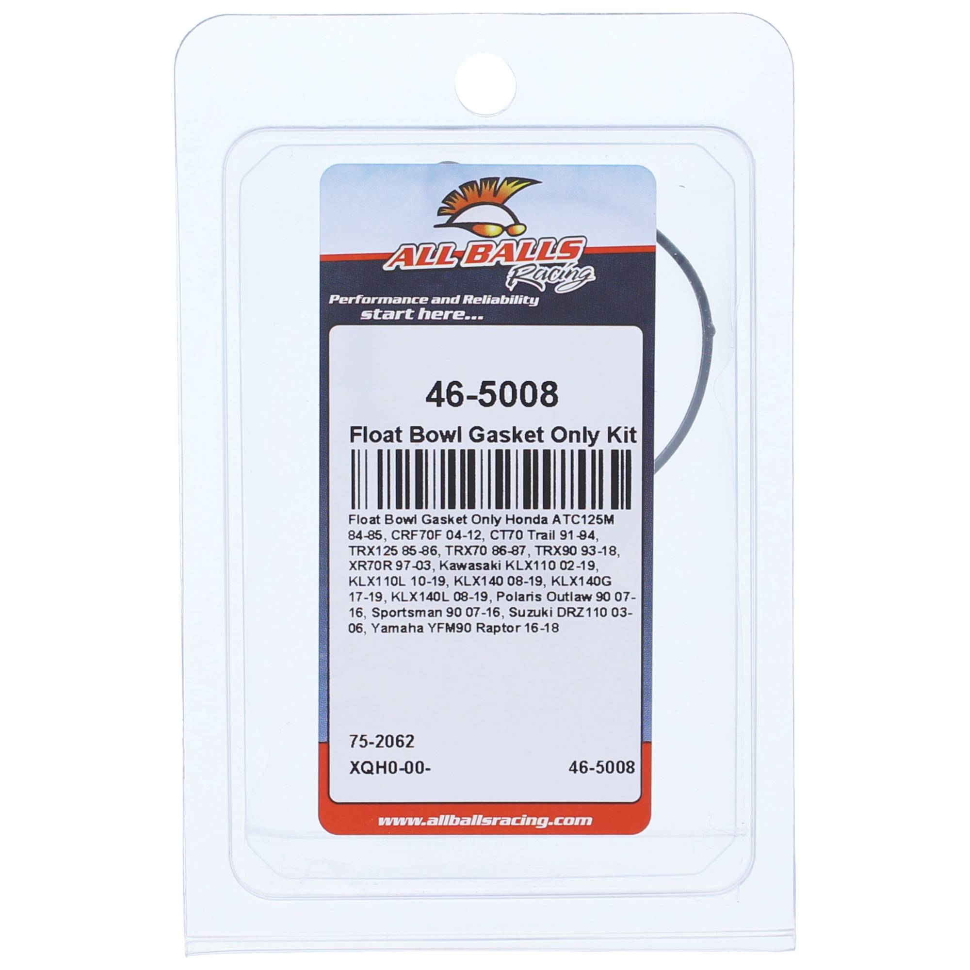 All Balls Float Bowl Gasket Only Kit (46-5008) for Suzuki DRZ110 03-06