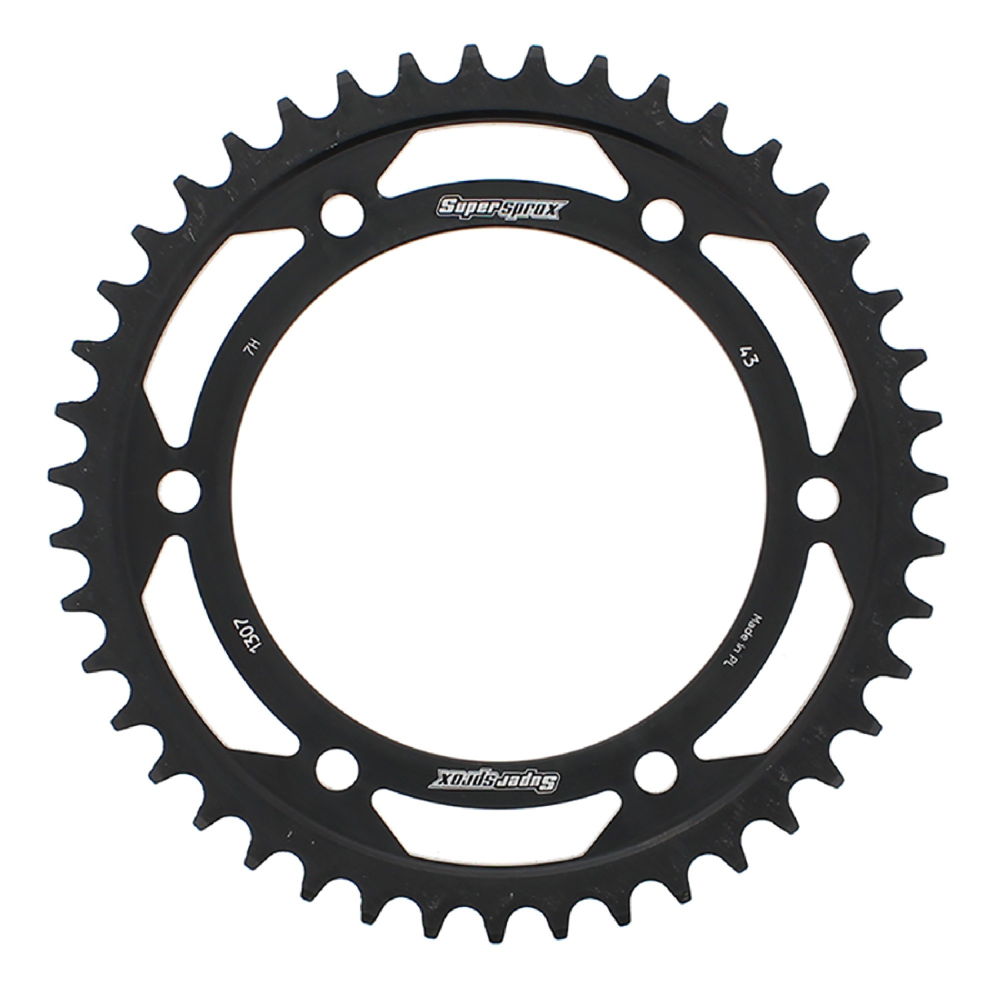 Supersprox Steel Sprocket Black 43T-RFE-1307-43-BLK for Honda CBR1000RR 17 18