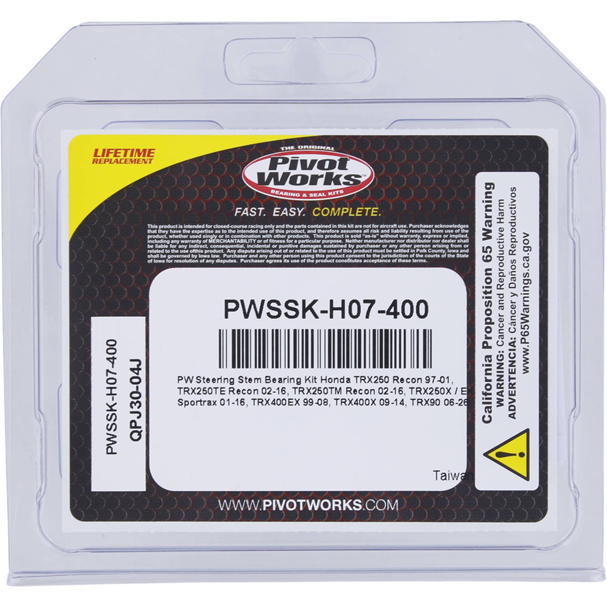 Pivot Works Steering Stem Bearing Kit PWSSK-H07-400 for Honda TRX 90 06-18