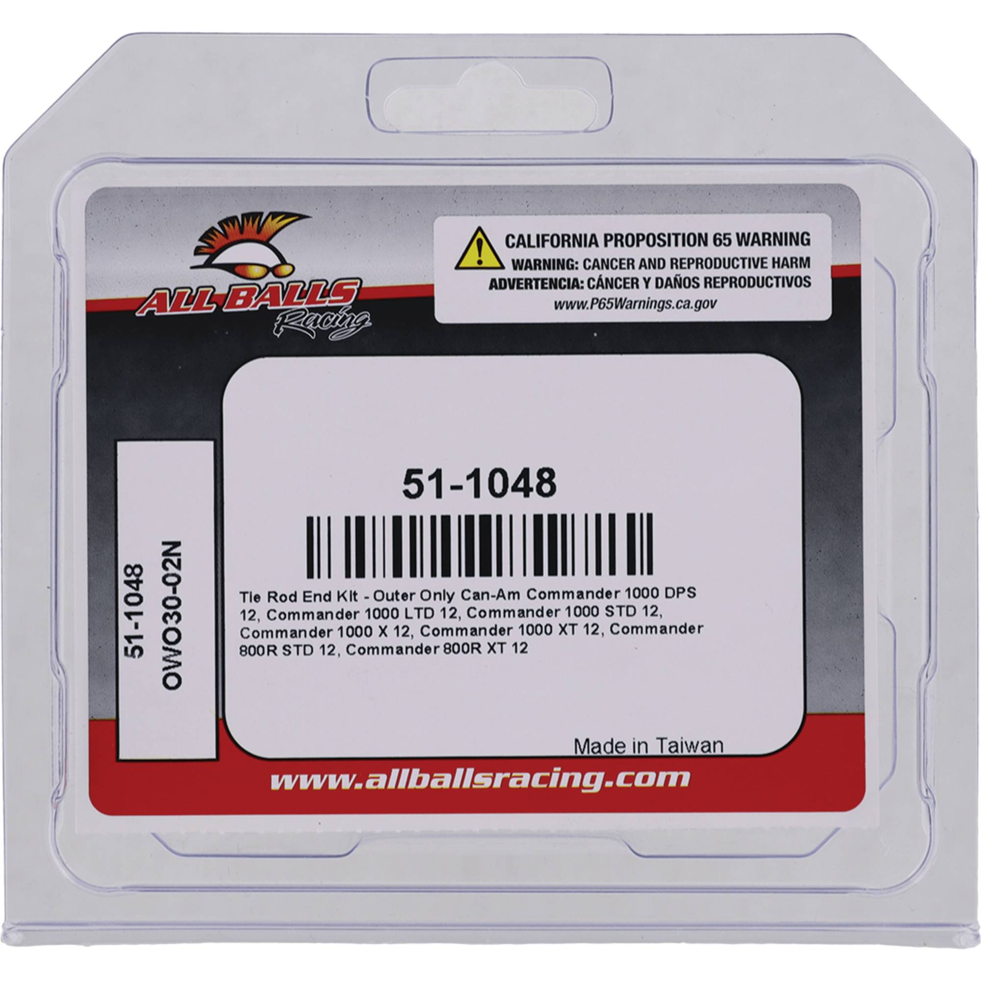 All Balls Tie Rod End Kit 51-1048 for Can-Am Commander 1000 12