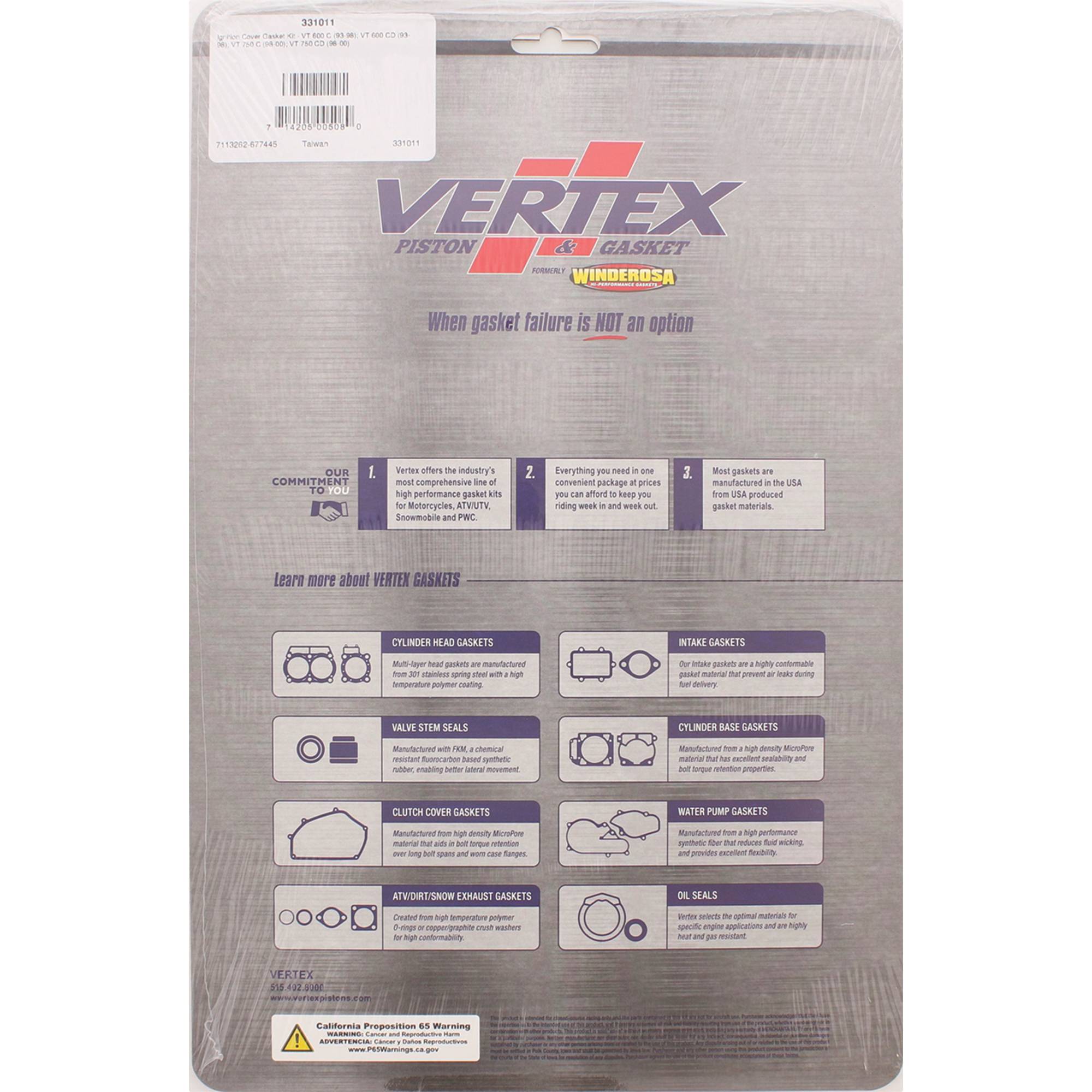 Winderosa Ignition Cover Gasket Kit 331011 for Honda VT 600 C 93-98