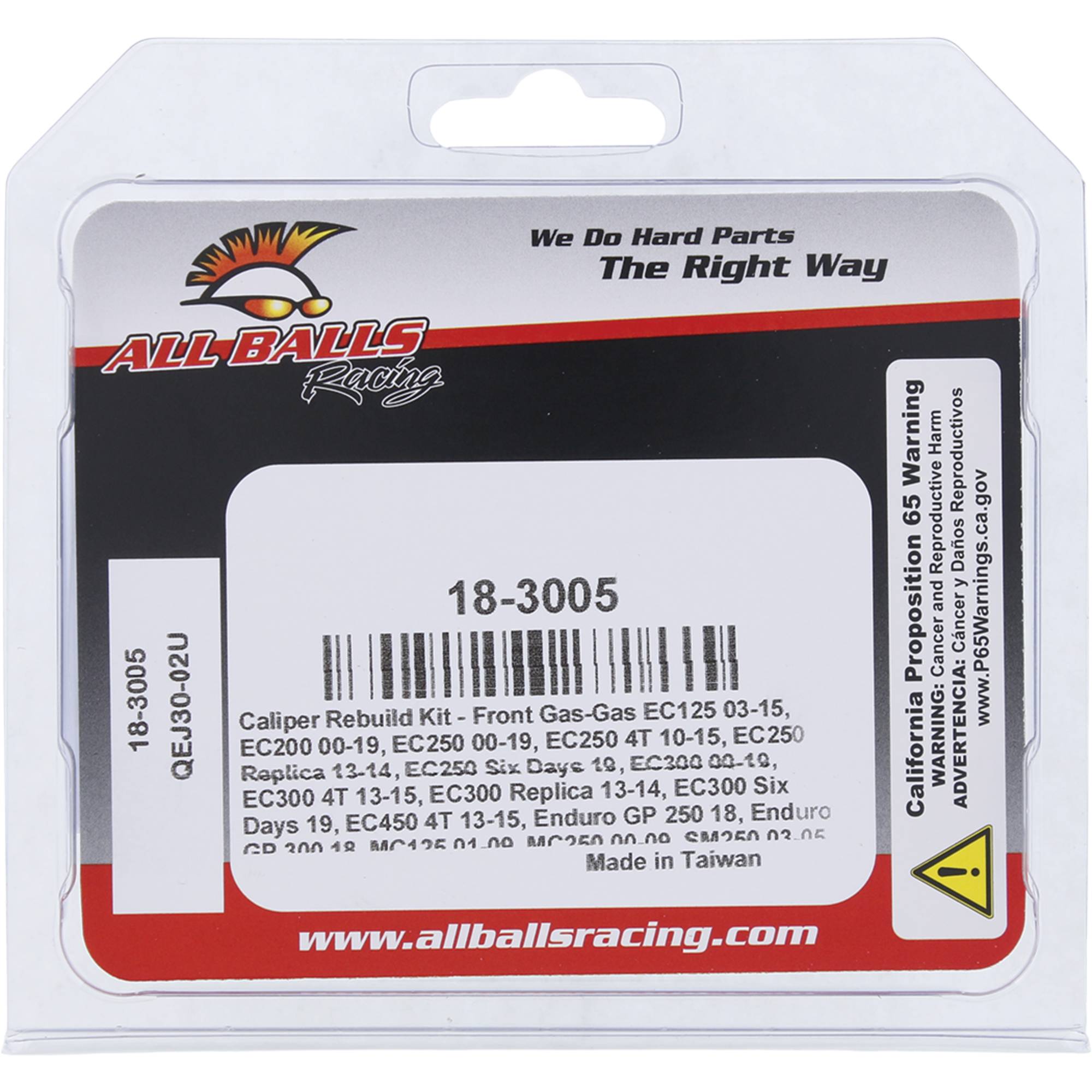 All Balls Caliper Rebuild Kit - Front for Honda CR125R 87-07, CR250R 90-07