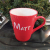 Personalized Short Red Funnel Mug