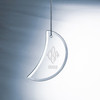 Etched Moon Beveled Ornament