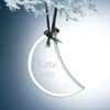 Etched Moon Beveled Ornament
