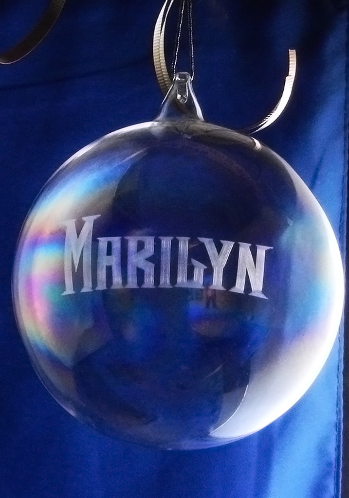 Personalized Hand Engraved 100mm Round Glass Blown