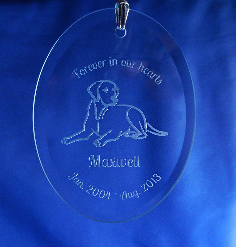 Personalized Dog Memorial Ornament The Crystal Shoppe