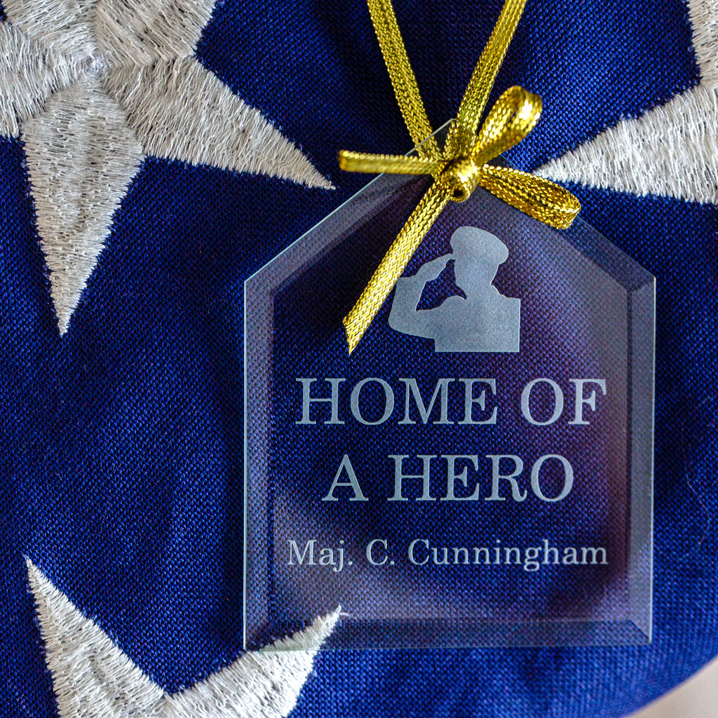  Etched Home of a Hero Ornament