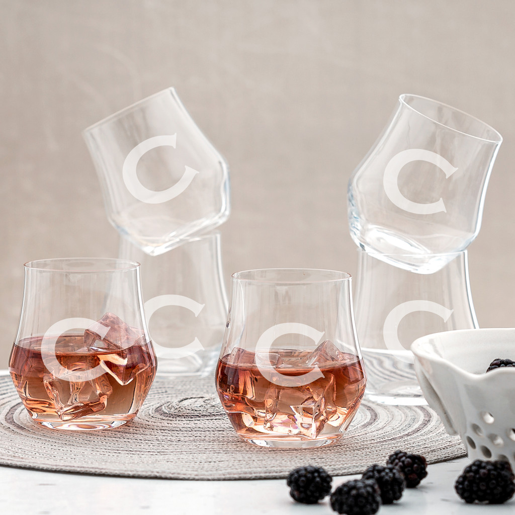 Personalized Crystal cocktail glasses Great House Warming Gift The