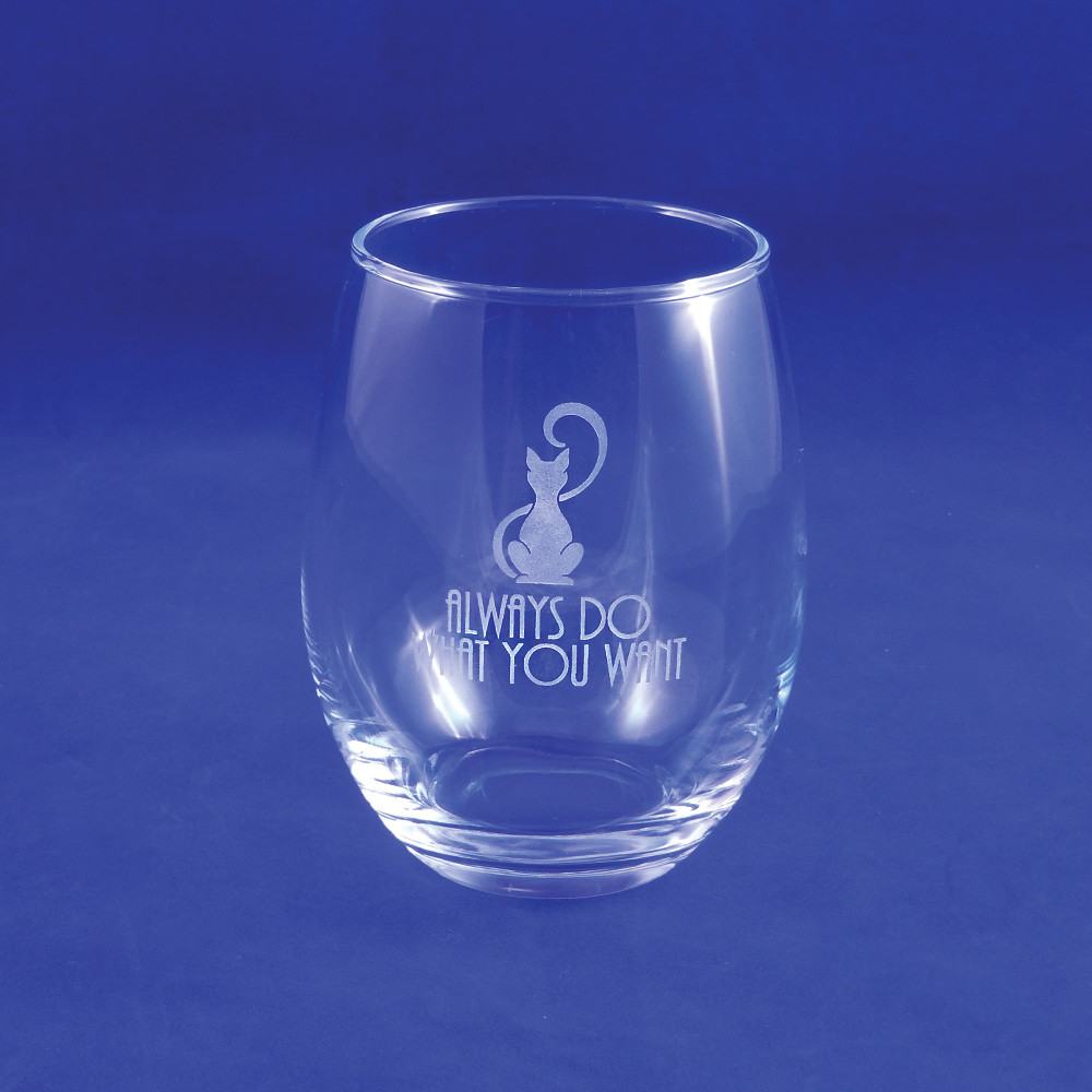 Personalized Crystal Glass Wine Glasses - Great Cat Lover Christmas Gift |  The Crystal Shoppe