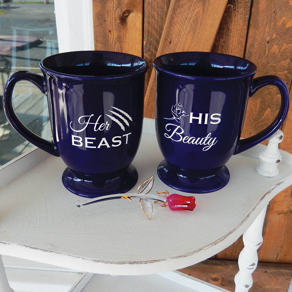 【ジャンク品】Loopmaster beauty:beast＋プレゼント DLR/WDW - Beauty and the Beast - Belle “B” Ceramic Mug with Rose
