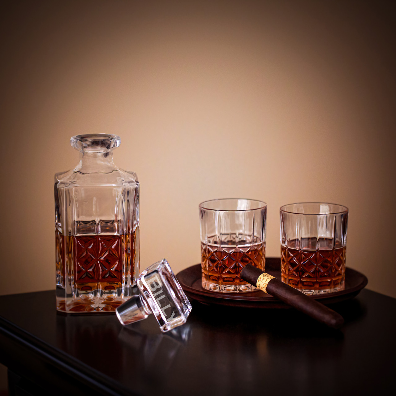 Personalized Crystal Decanter Set- Great Grooms Gift | The Crystal