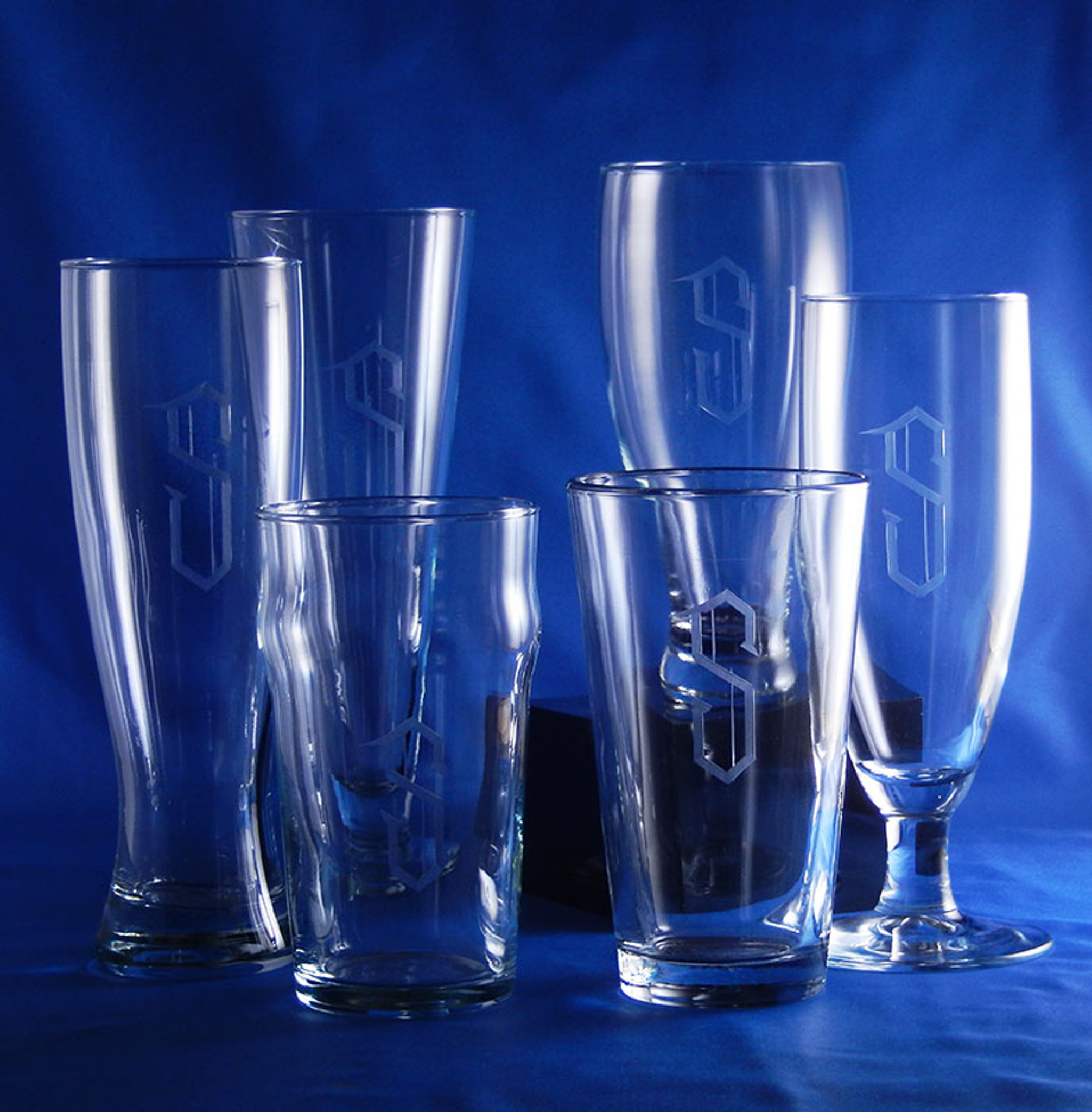 18 Ounce Pilsner Glasses, Set Of 6 Stemmed Beer Glass Set